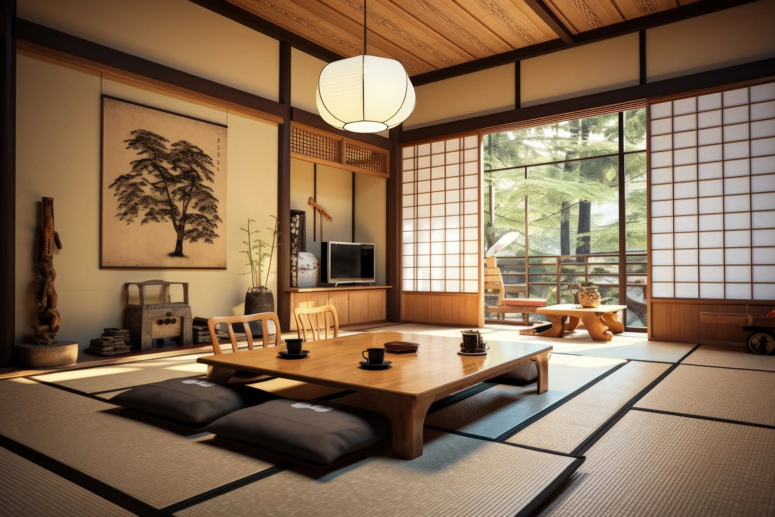 Traditional Japanese ryokan room with tatami and garden view — Japan trip cost breakdown Australian travellers