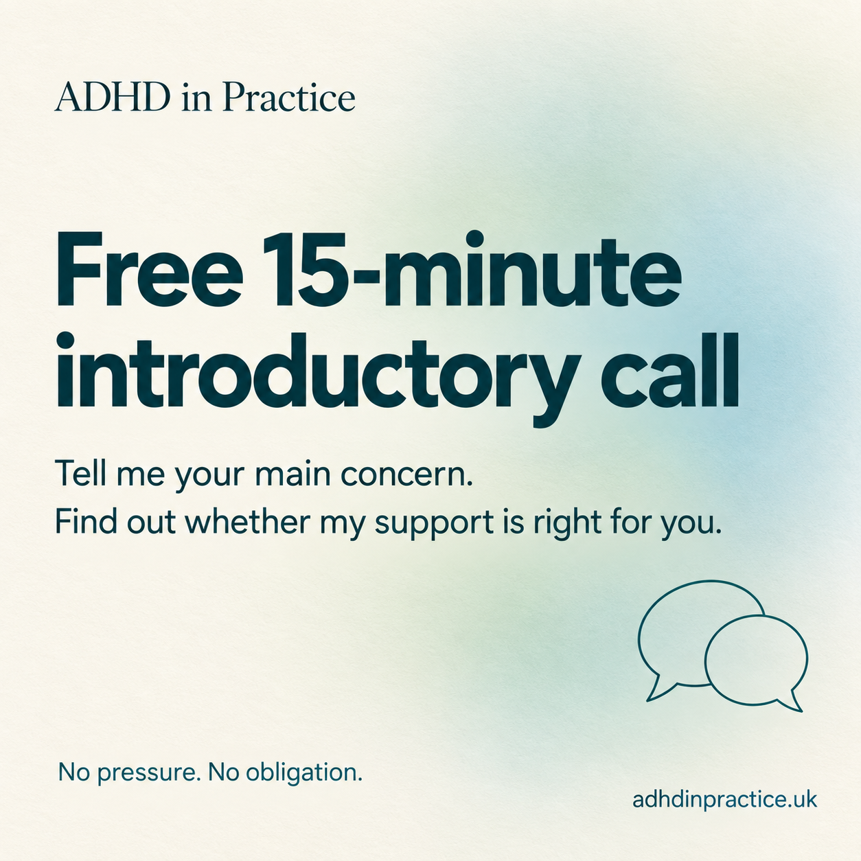 Free 15-minute introductory call with ADHD in Practice