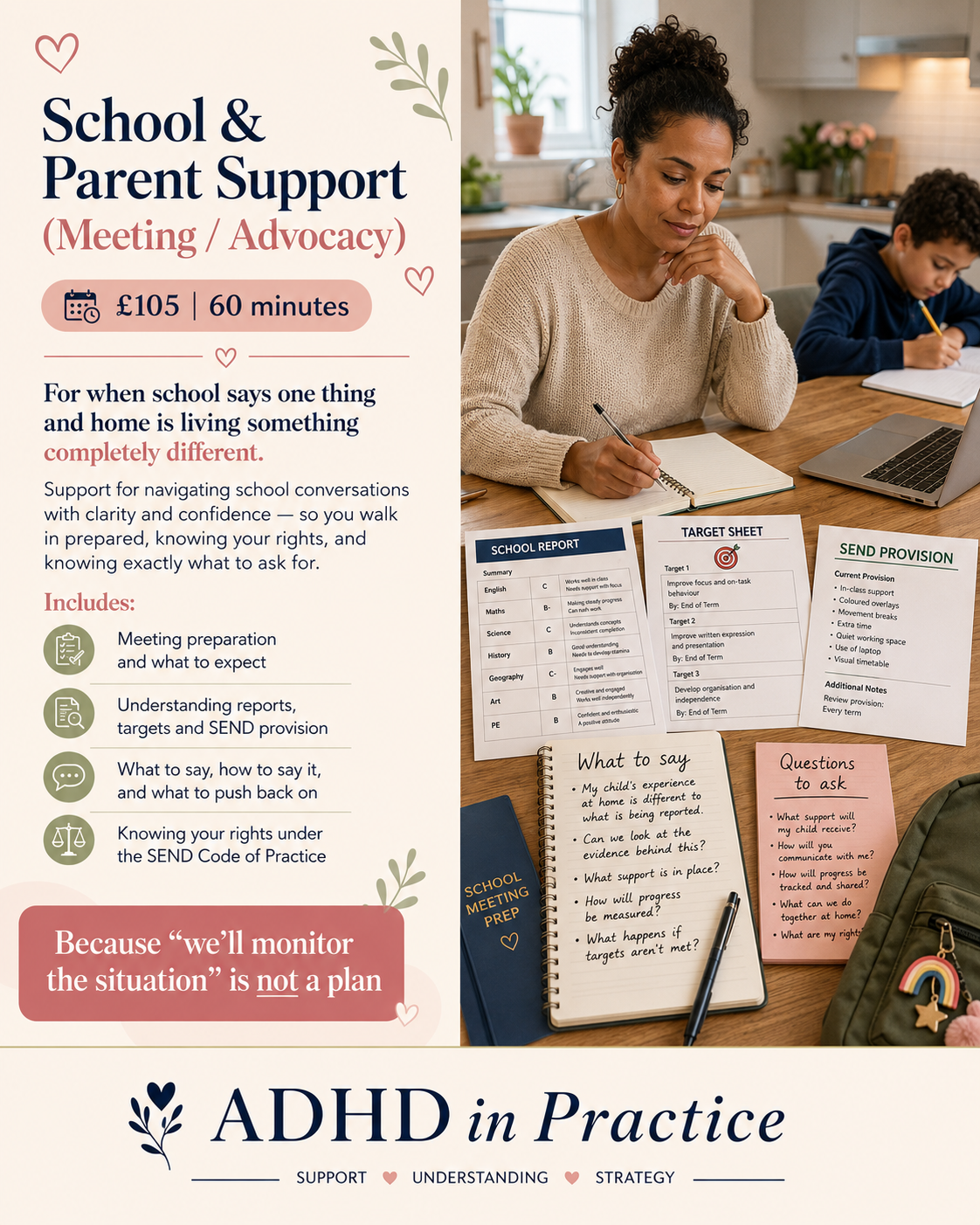 School & Parent Support (Meeting / Advocacy)