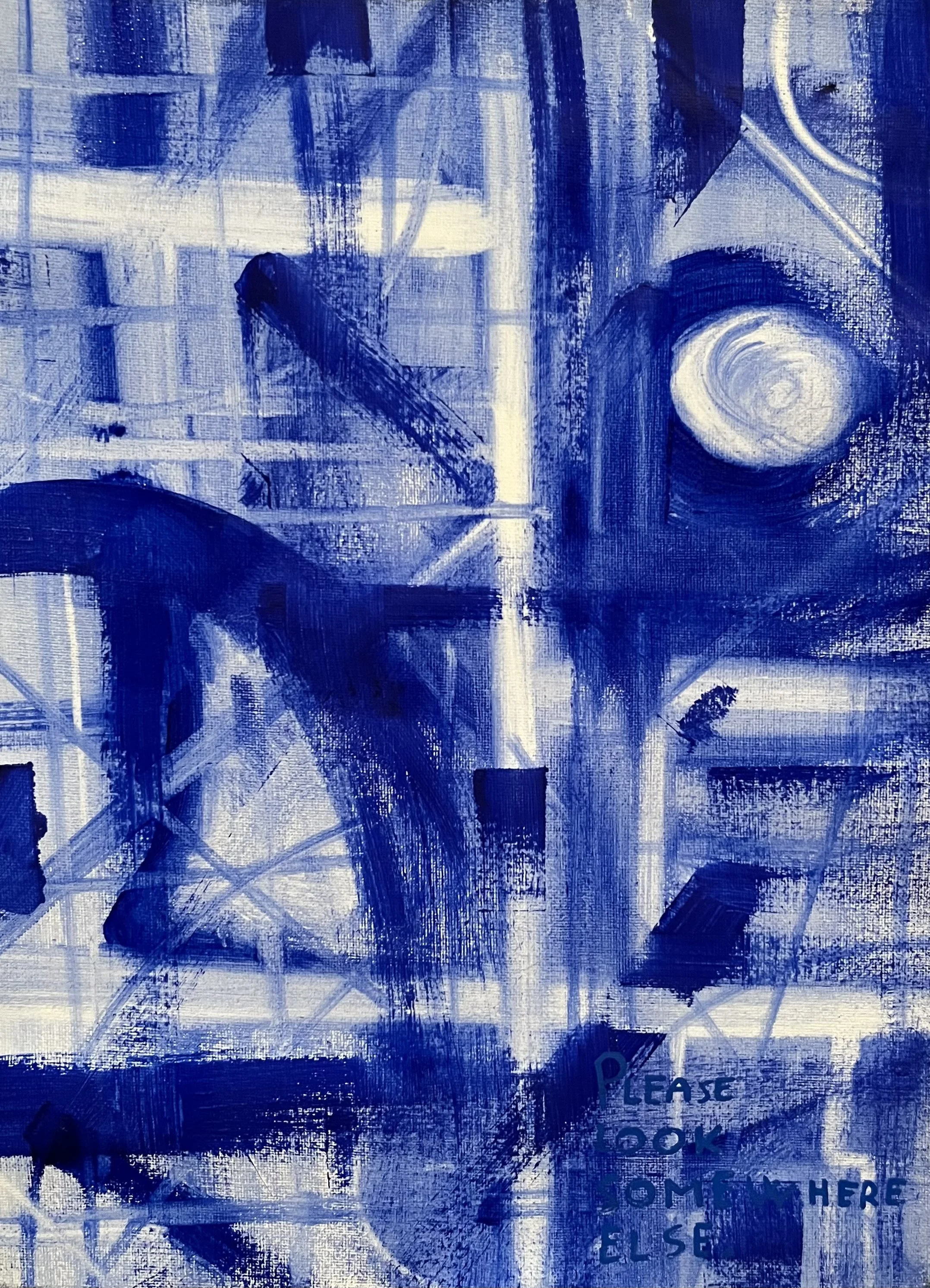 Self-portrait [28] - Oil paint and marker on cotton canvas (40x30cm, 2026)