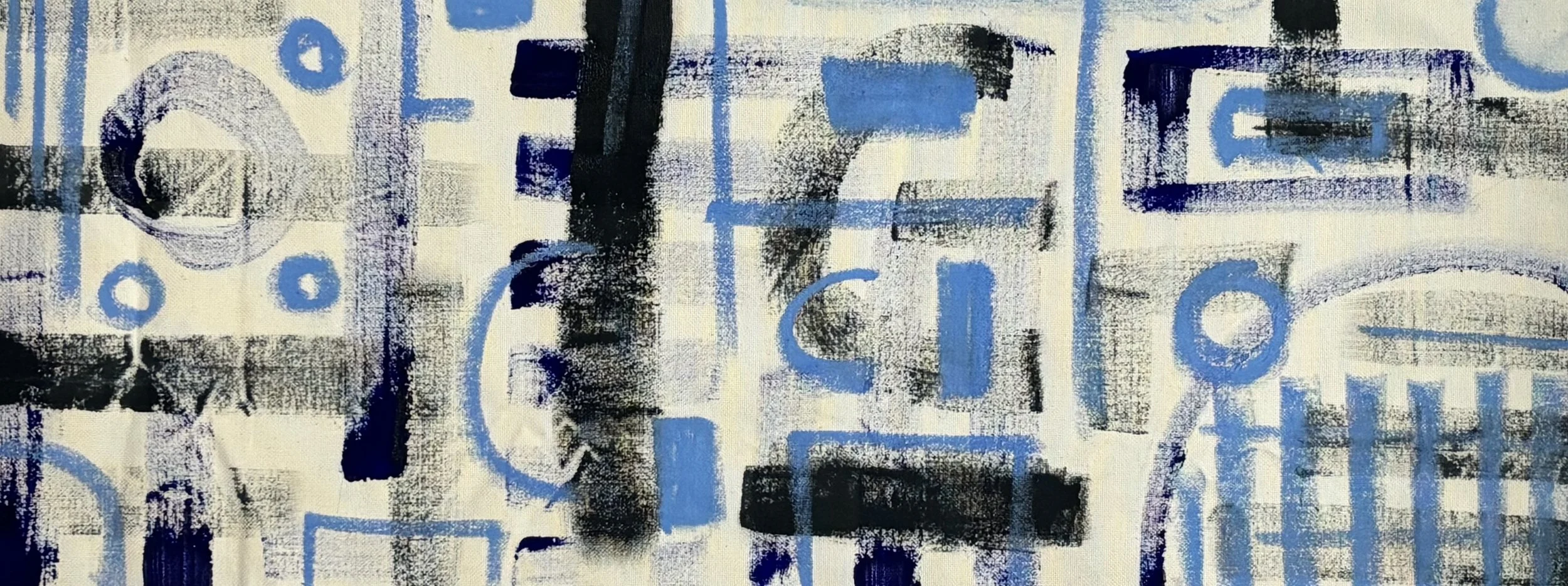 Untitled [21] - oil stick, oil paint and Flashe vinyl paint on raw cotton canvas (55x36cm, 2026)