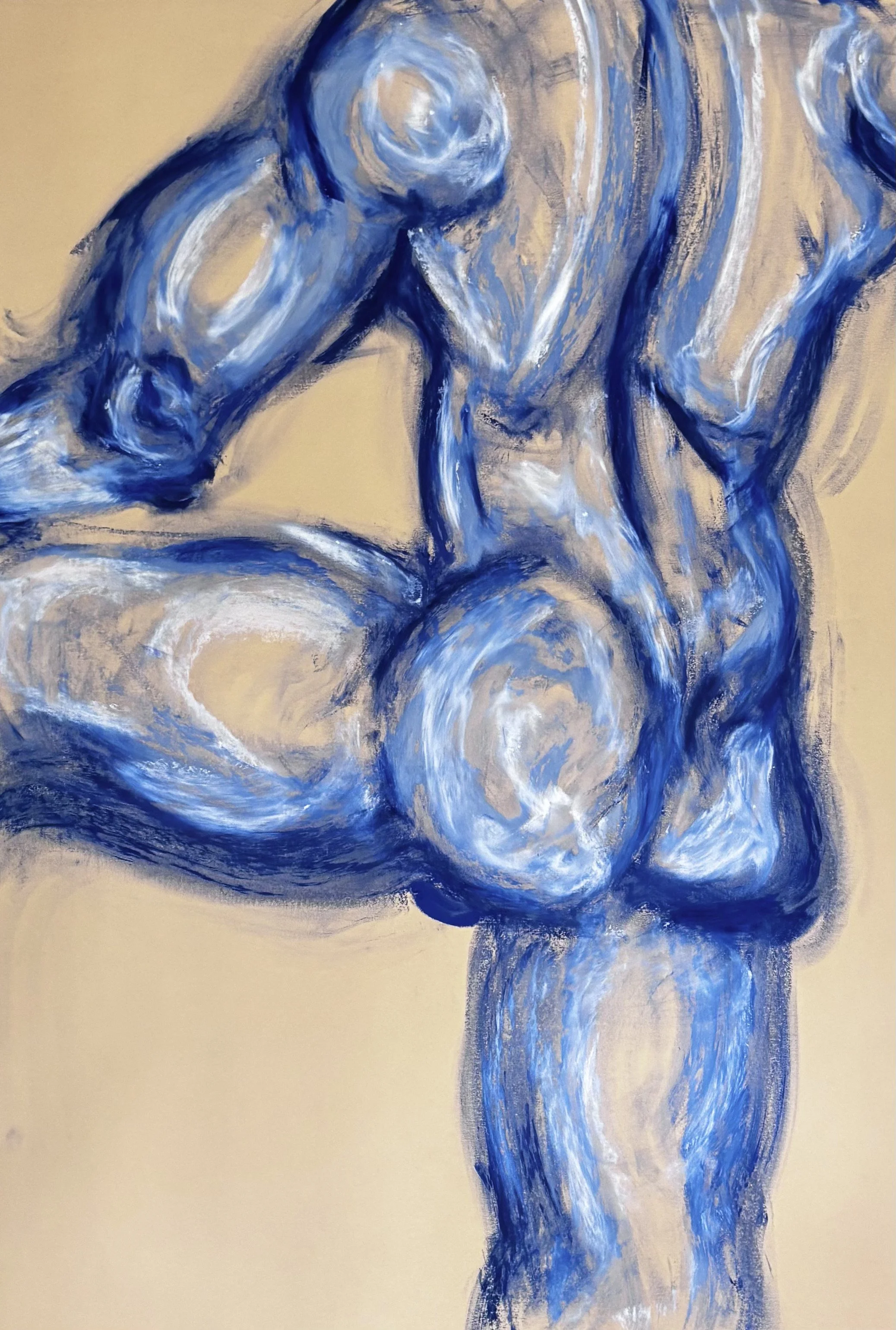 The Joker - oil stick on yellow sketching paper (65x45cm, 2026)