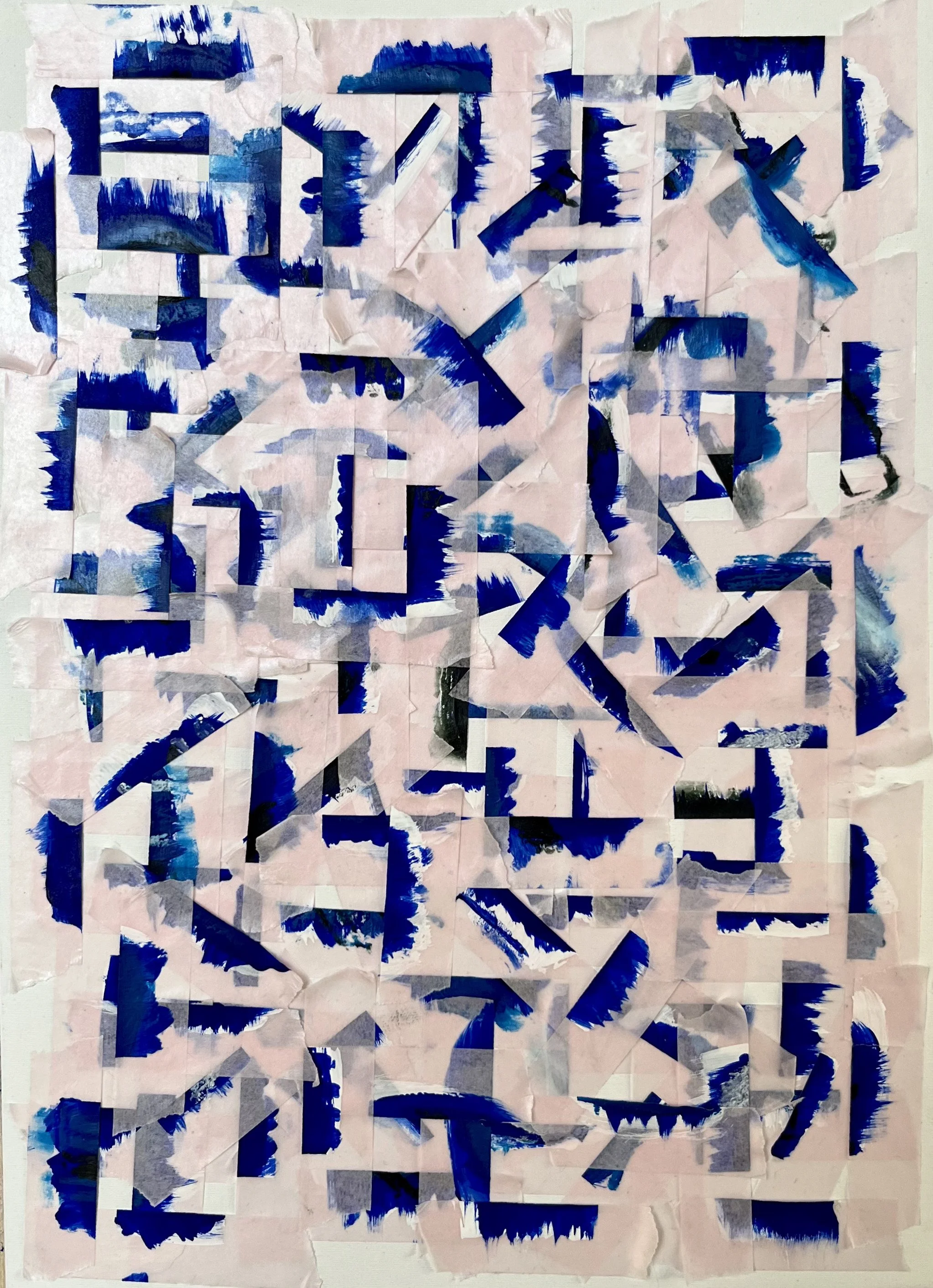 ENTROPY [2] - Flashe vinyl paint, oil stick and masking tape on cotton canvas (35x25cm, 2025)