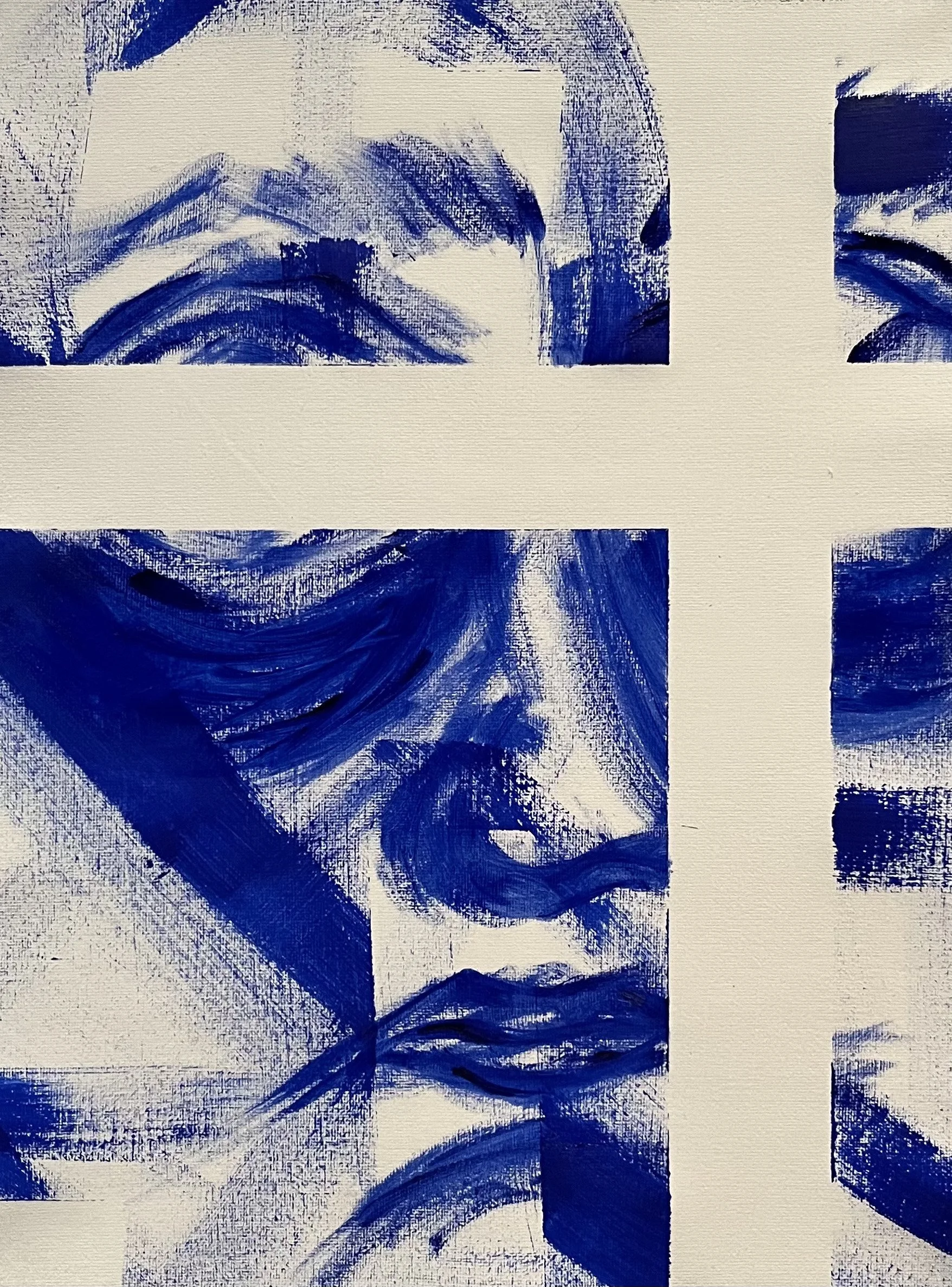 Self-portrait [27] - oil paint on cotton canvas (40x30cm, 2026)