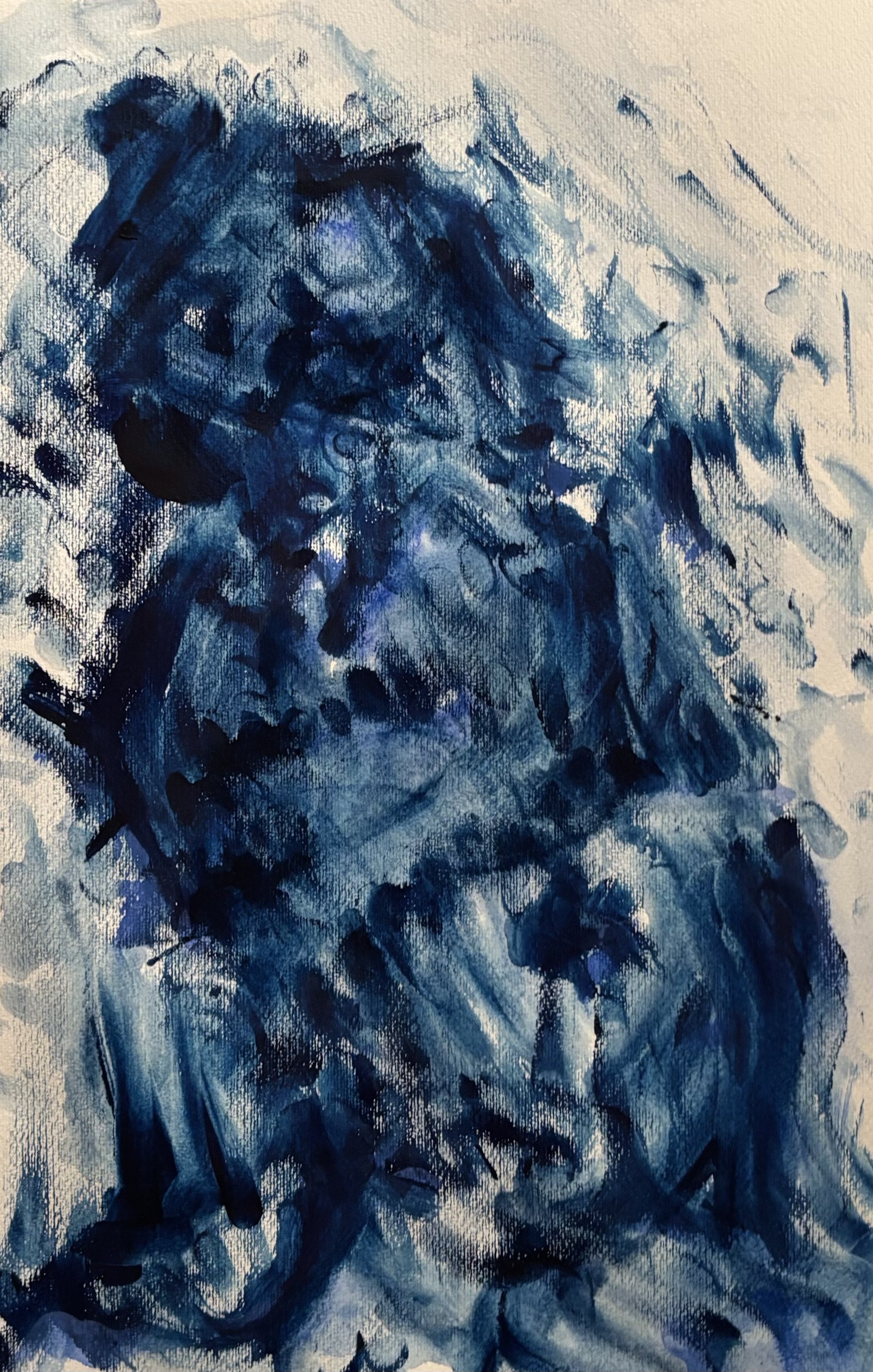 Visions of Poseidon on the Road to Ithaca - watercolour on cotton paper (42x27cm, 2026)
