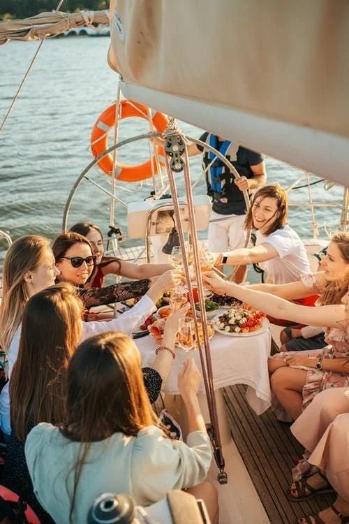 A SMALL GATHERING AT SEA