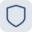 Icon of a shield, typically representing security or protection.
