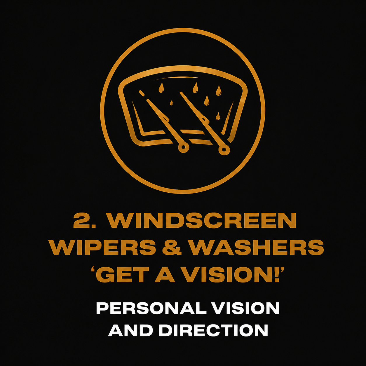 "Without a clear windscreen, strength becomes motion without direction; a man must see before he can lead."
