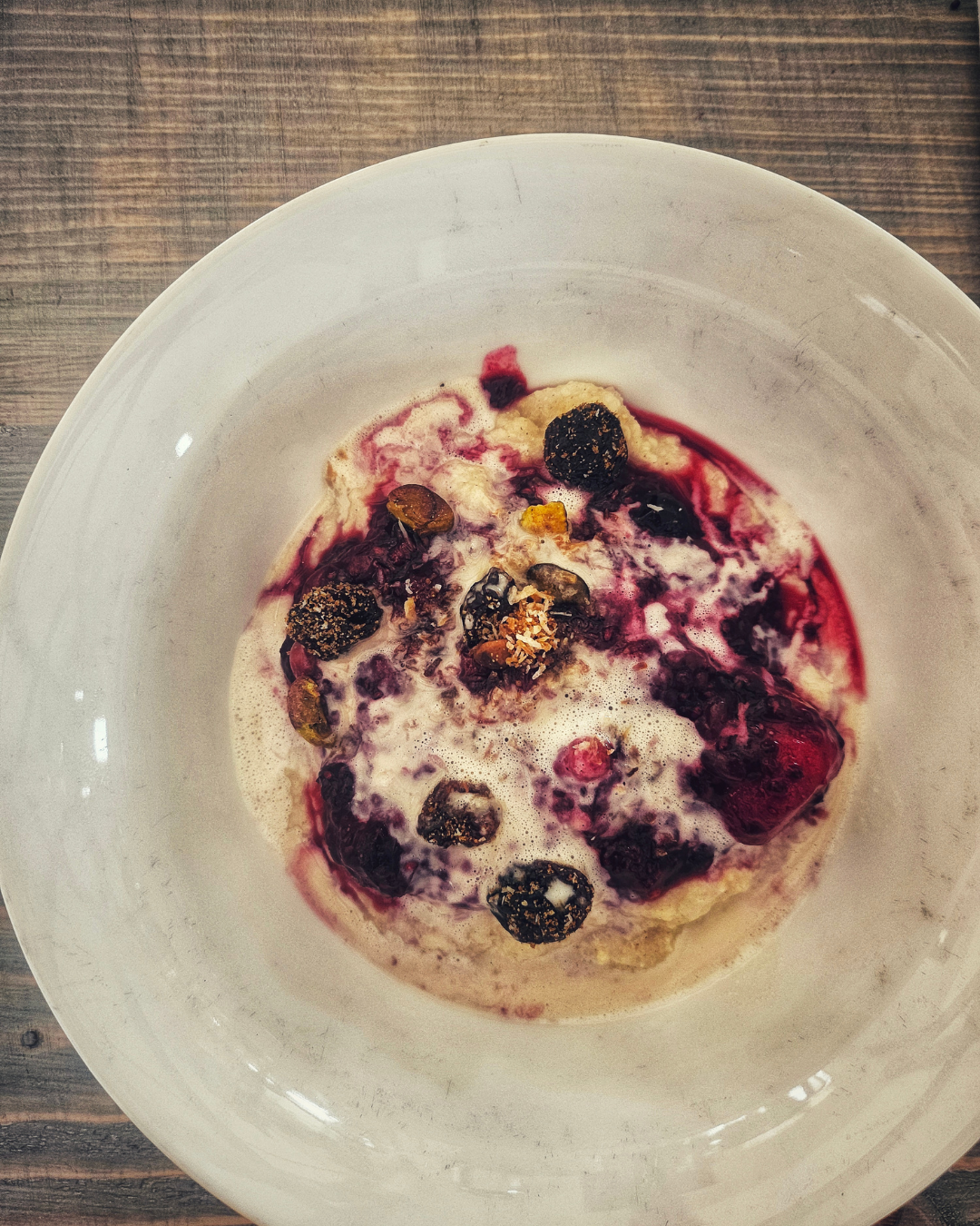 Grapefruit porridge for breakfast