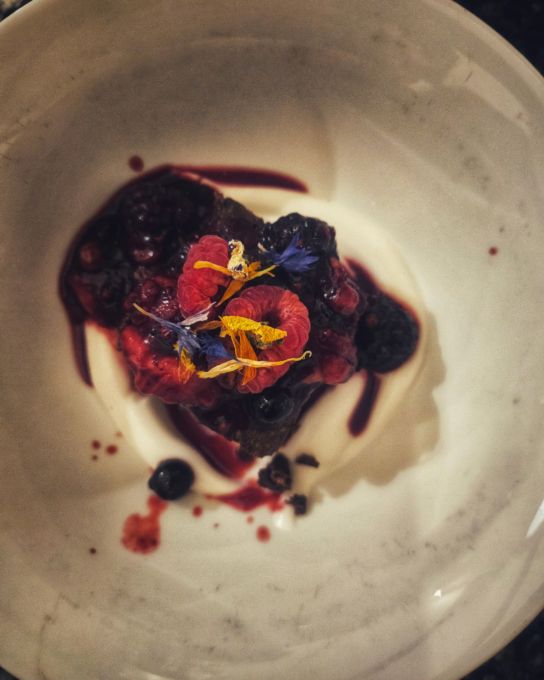 Dark chocolate brownie