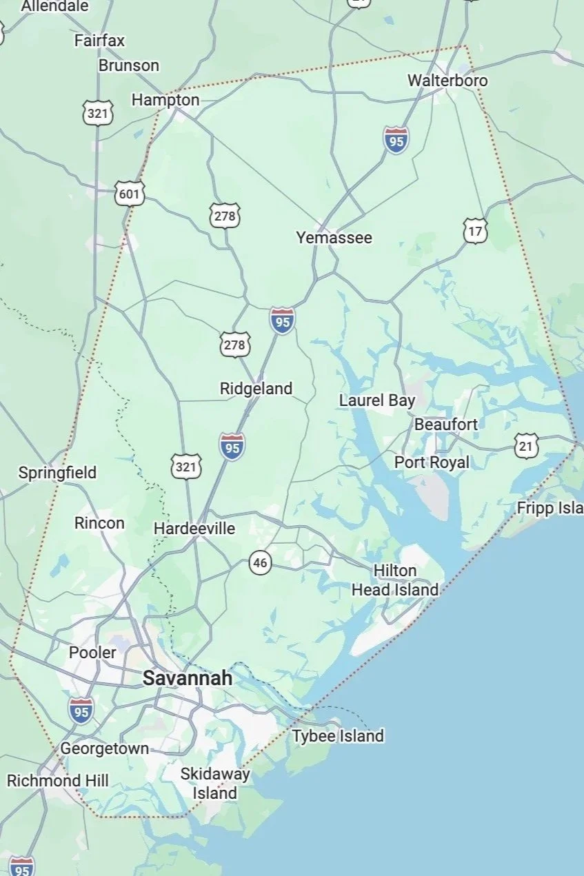 Google map of service area
