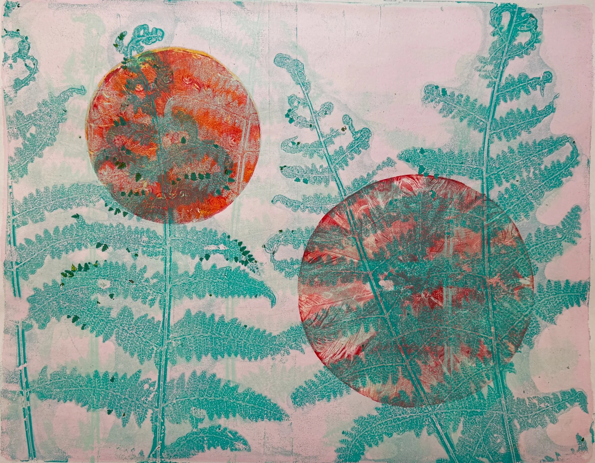 Sprint Forest 20"x16" Monoprint - Acrylic on Paper 