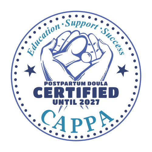 CAPPA Certified Postpartum Doula badge.