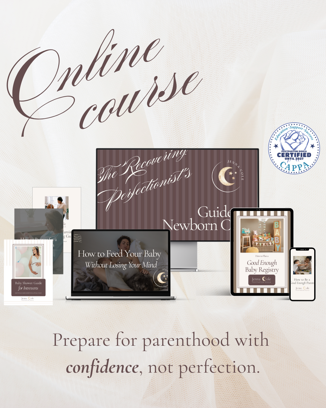 The Recovering Perfectionist's Guide to Newborn Care course bundle.