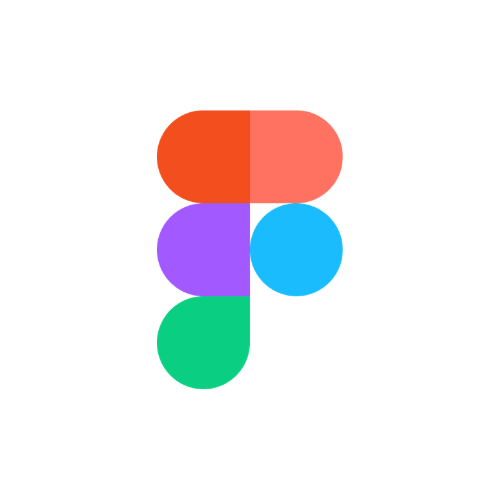 Cinq formes géométriques colorées (deux ovales, deux cercles, une goutte) disposées verticalement sur un fond noir.