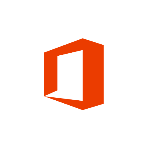Logo de Microsoft Office avec une icône orange en forme de porte ou de fenêtre ouverte.
