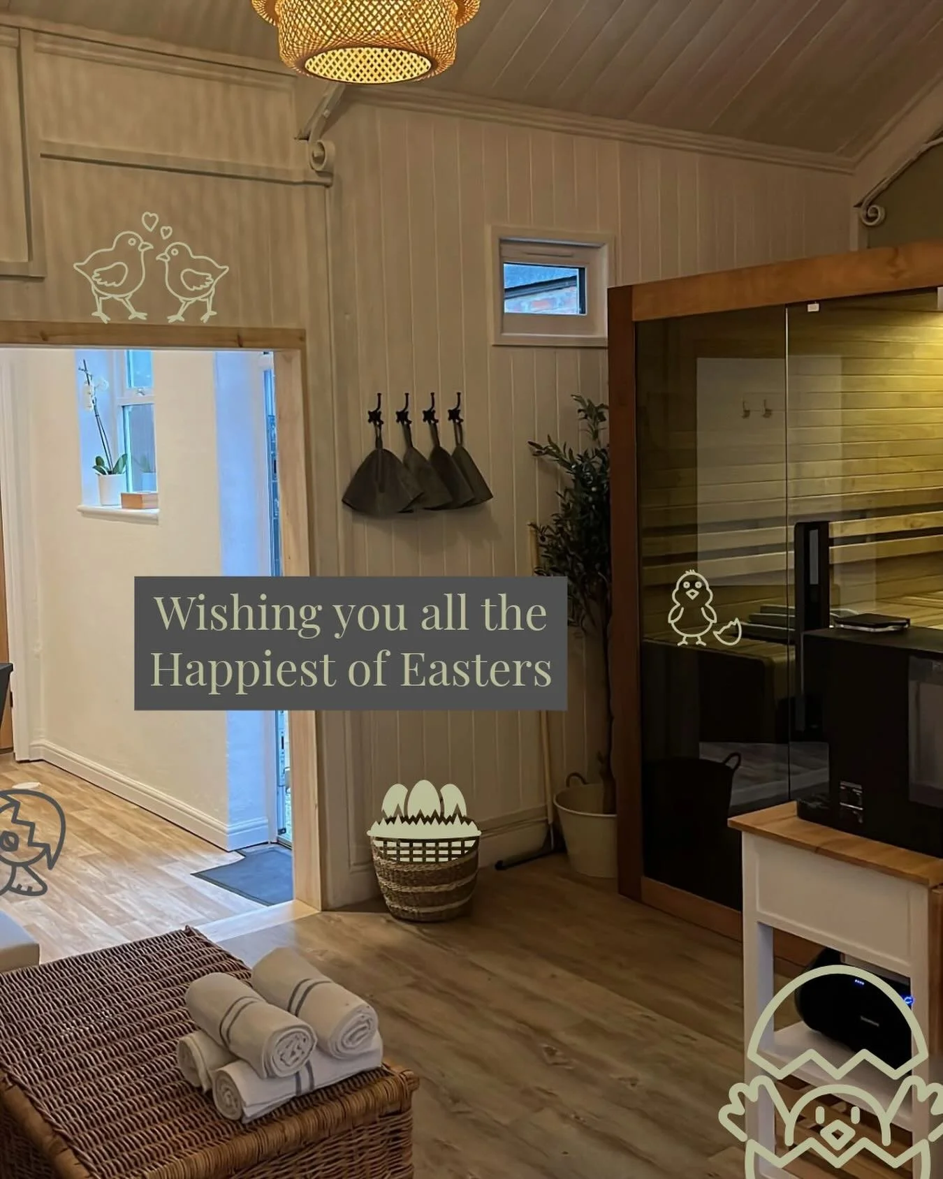 Wishing you all a very Happy Easter 💫🍃

The sun is shining, the days are brighter, and there&rsquo;s no better place to drift away than here at Drift &amp; Embers.

Whether that be outside in the hot magnesium bath with the sun on your face, or sit