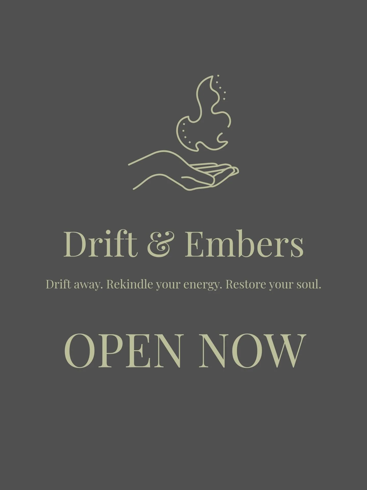 We are open.

Head to Drift&amp;embers.co.uk to book your session now.