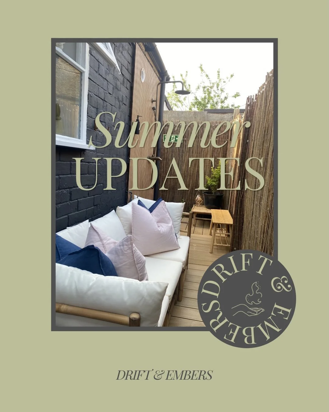 Summer Updates at Drift &amp; Embers 🍃✨

- New Summer Opening Hours
- Chloe takes over 
- &pound;60pm Communal Membership (&pound;7.50 per session)
- Extra Hour Add-On &ndash; Monday to Saturday
- Our Prices
- Gift Vouchers &amp; Communal Packages

