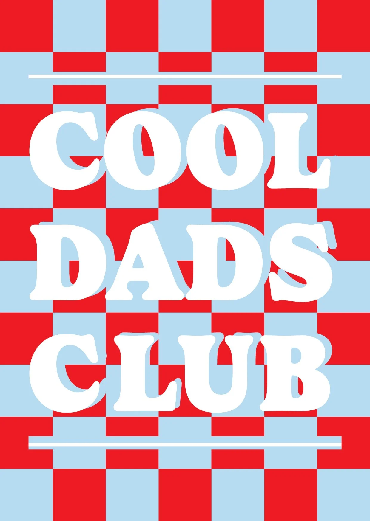 COOL DADS HAPPY FATHER'S DAY GREETING CARD blue red digital artwork made by The Design Odyssey Art on Etsy