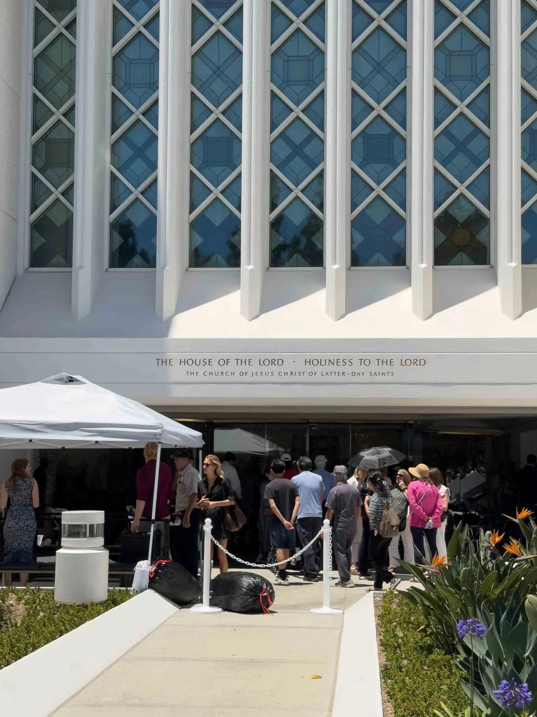 The inscription on the door way is on every Mormon Temple.
