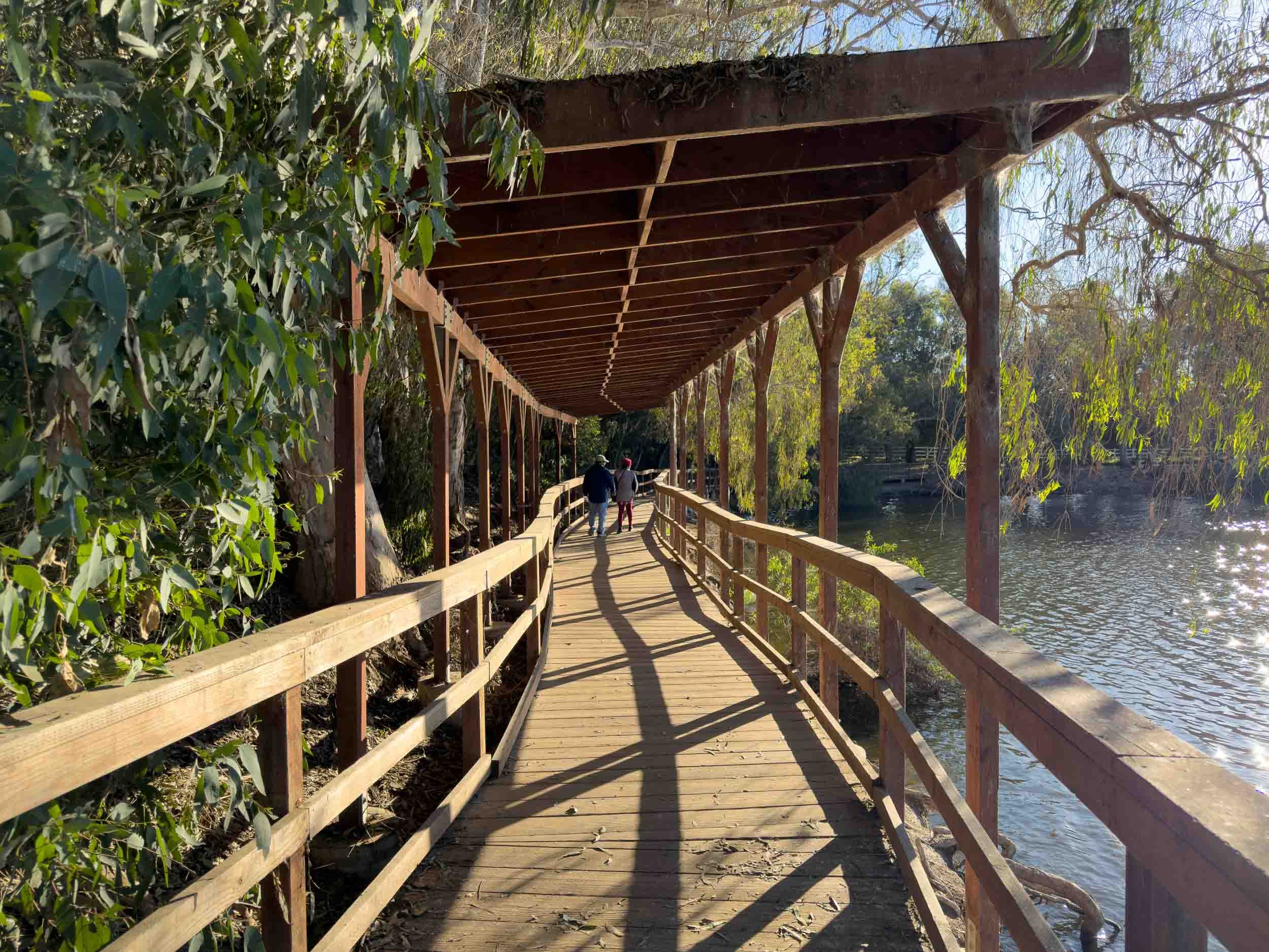 December 28, 2025: Bridge and canopy from Huntington Beach Central park West to the area with the Urban Forest.