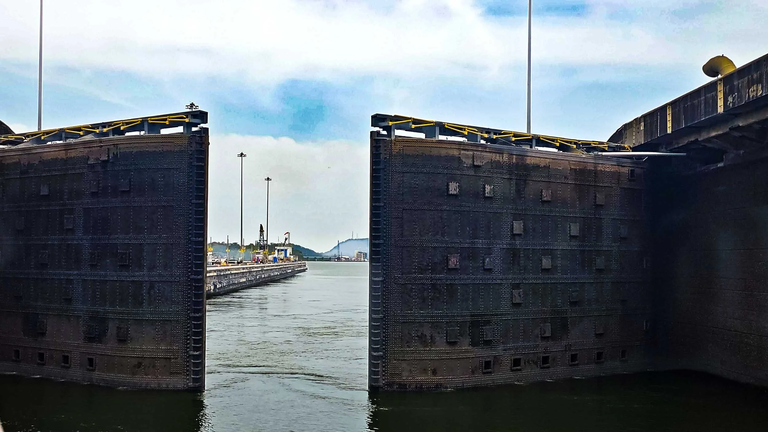 The gates to the locks start to open for us.