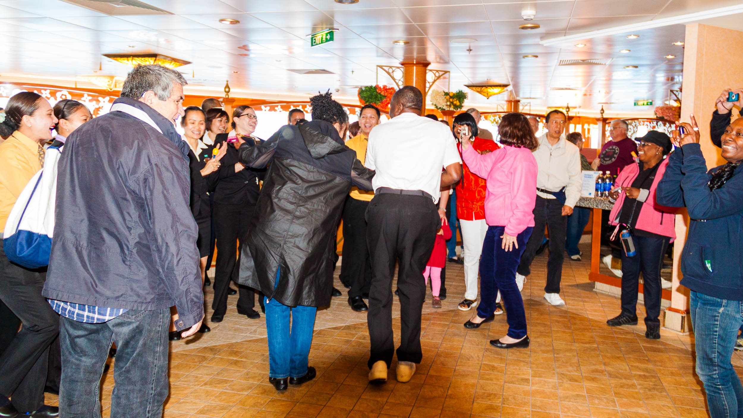 20140906-IMG_3854-At Sea-The Dining Room Crew entertains us on the last day of the cruise..jpg