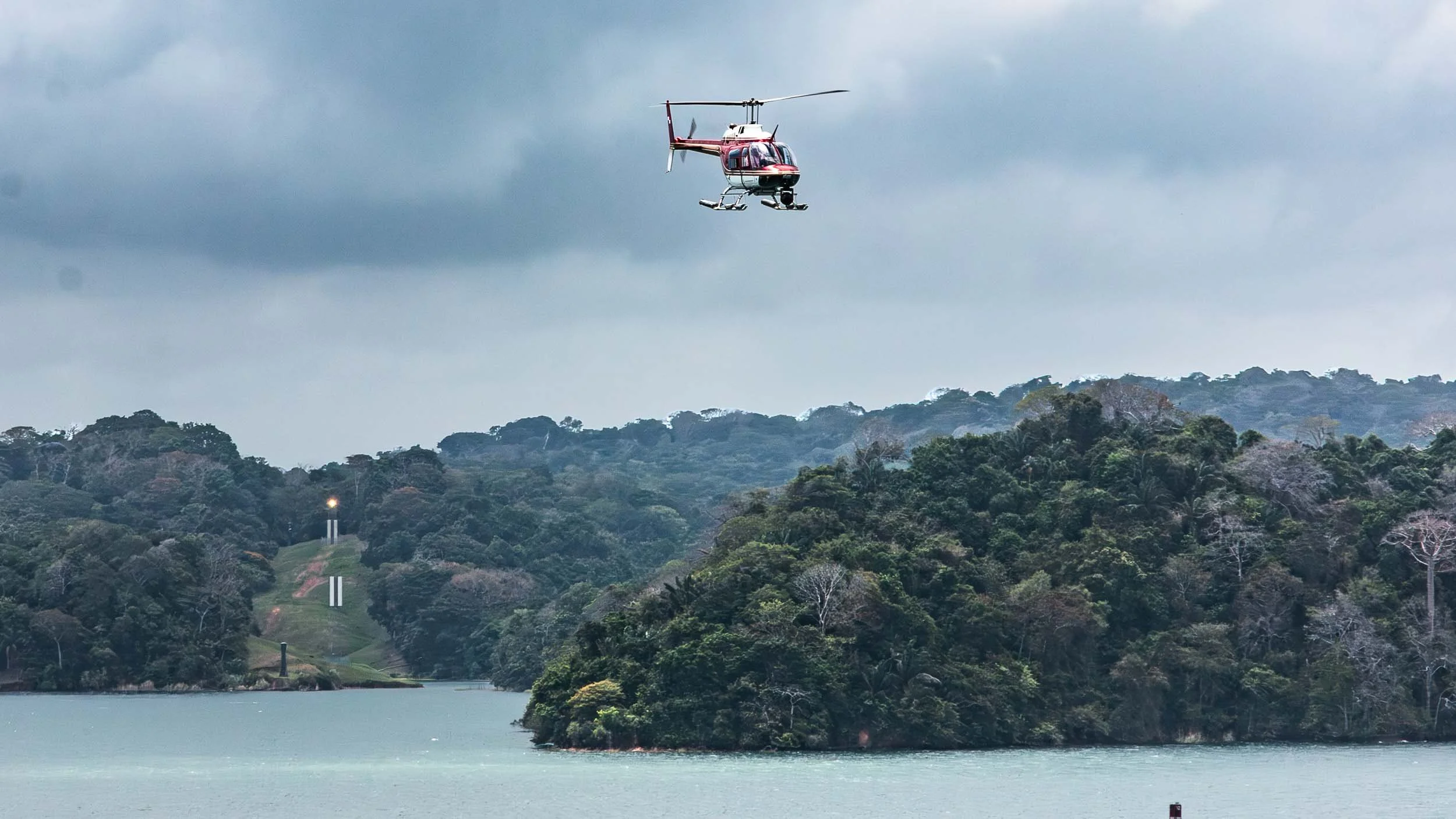 Possibly a tourism helicopter. There are many reasons for helicopters in the area and tourism is one of them.