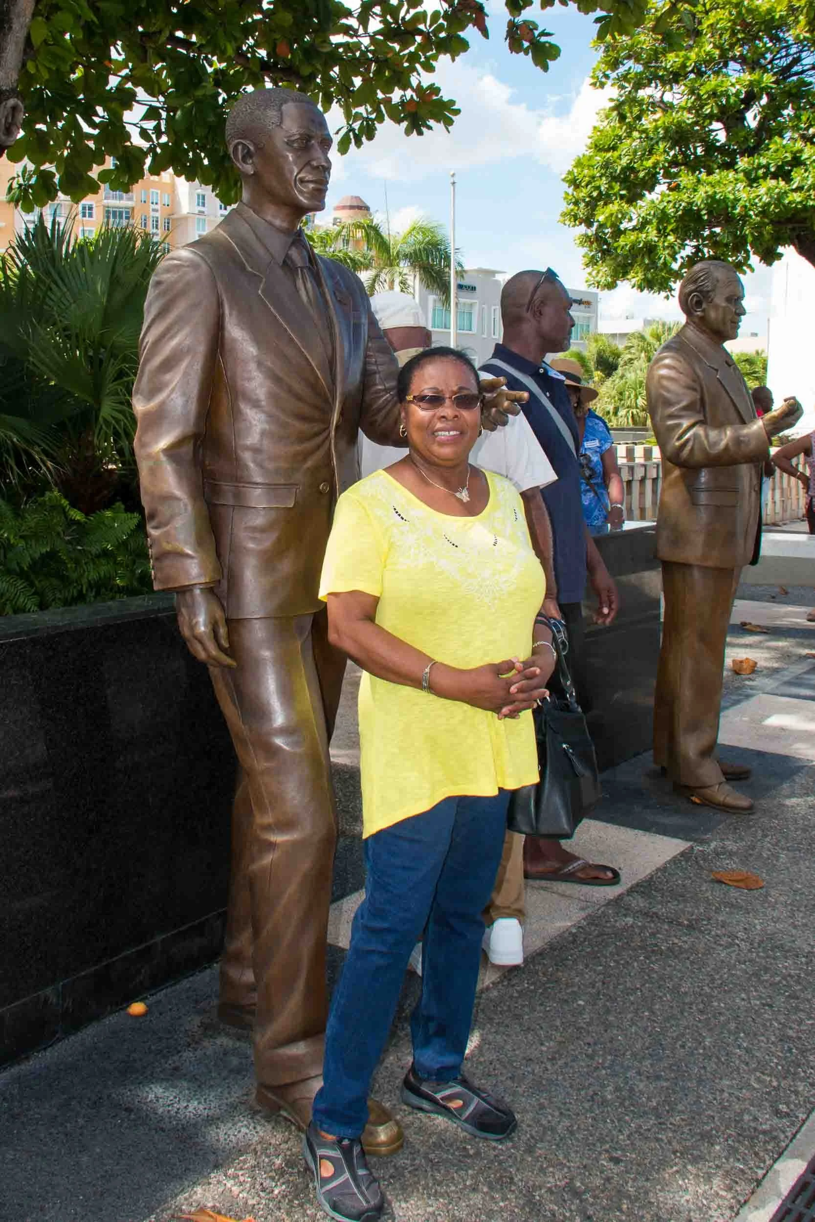 "Walkway of the Presidents". Life-sized bronze statues of nine U.S. presidents who visited the island while in office.