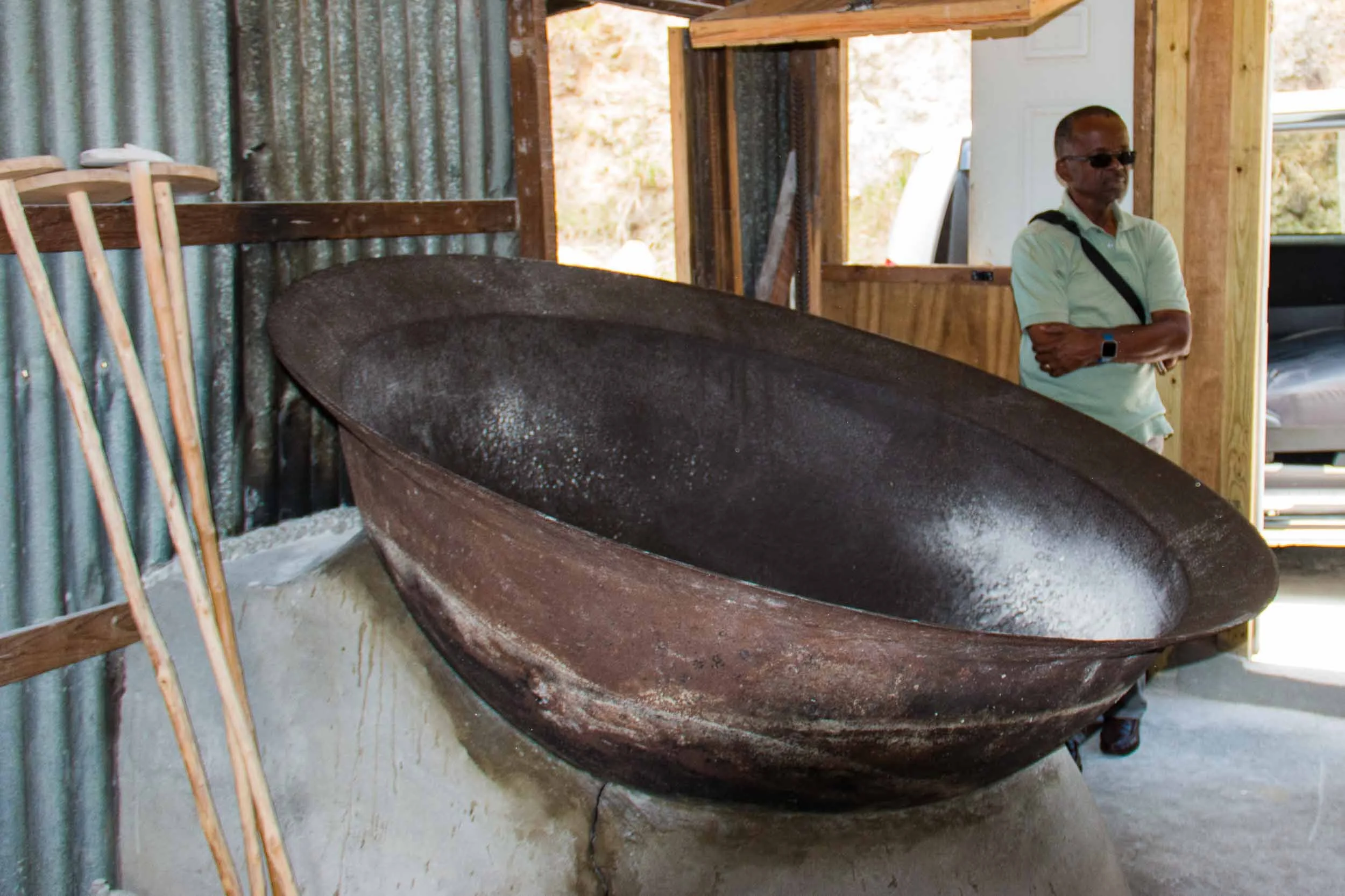 This location makes cassava flour and this kettle is a major tool in its production. May 4, 2017.