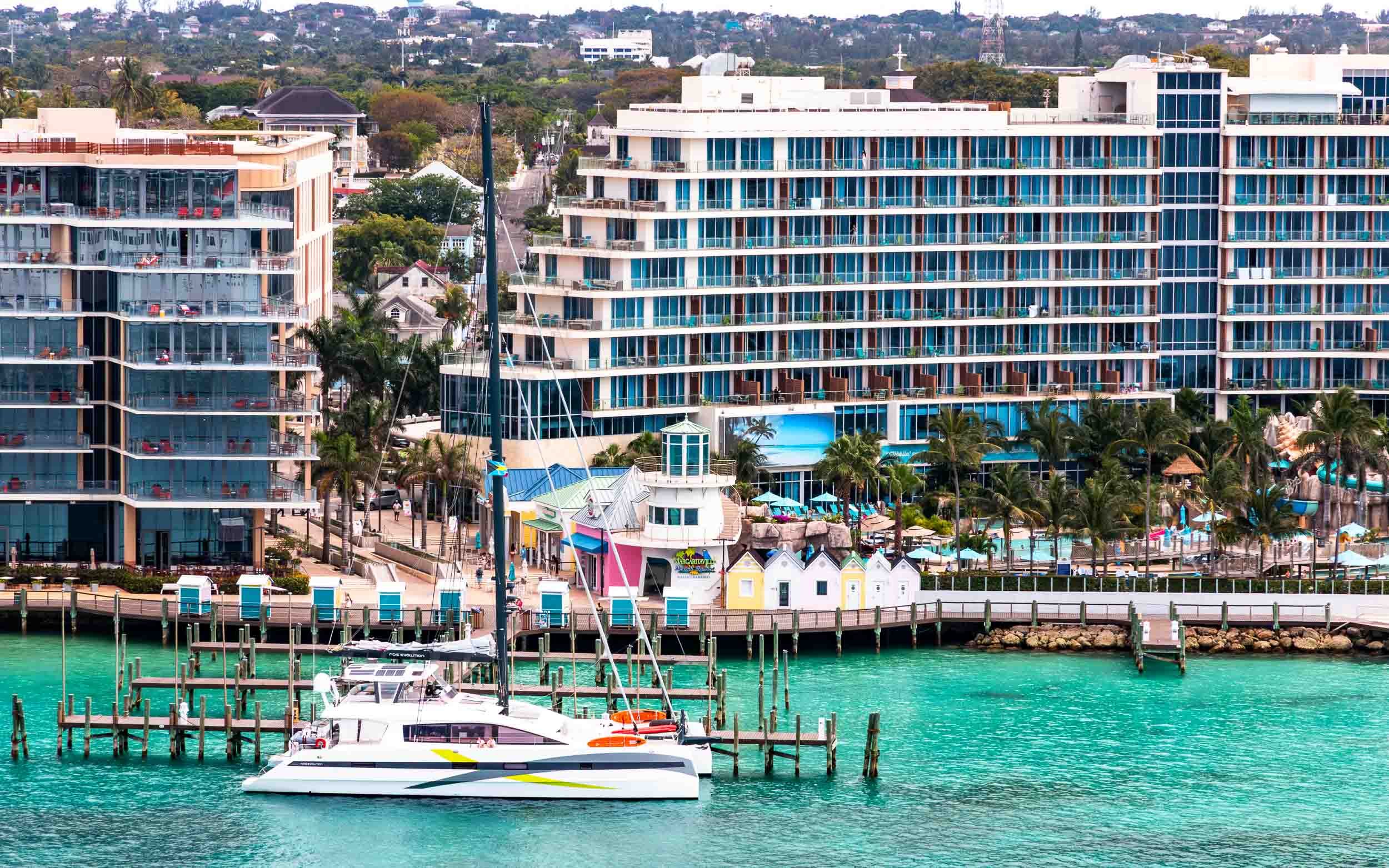 The Pointe development in downtown Nassau, featuring Margaritaville Beach Resort and its private Marina.