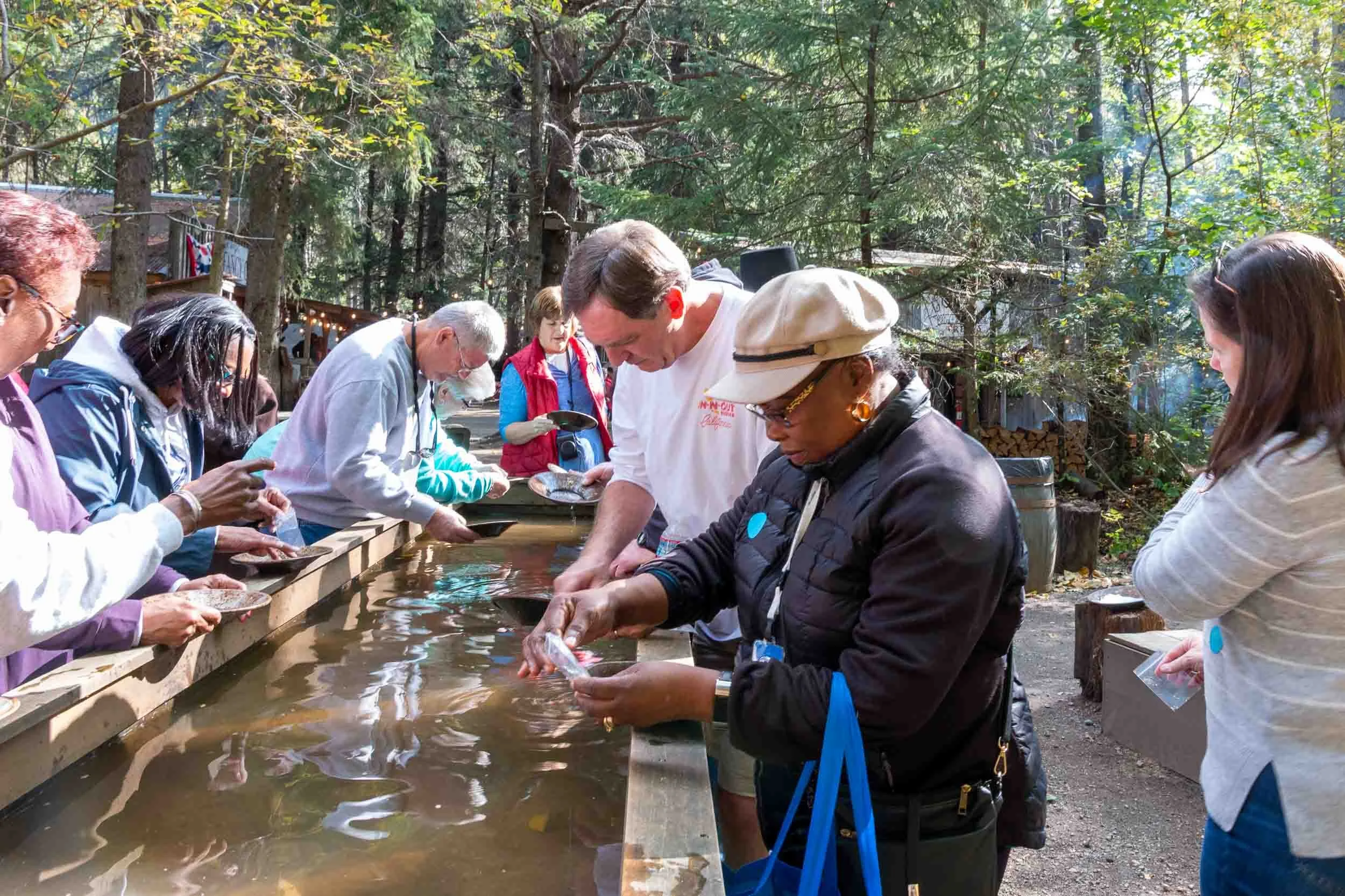 Panning for gold in Skagway.