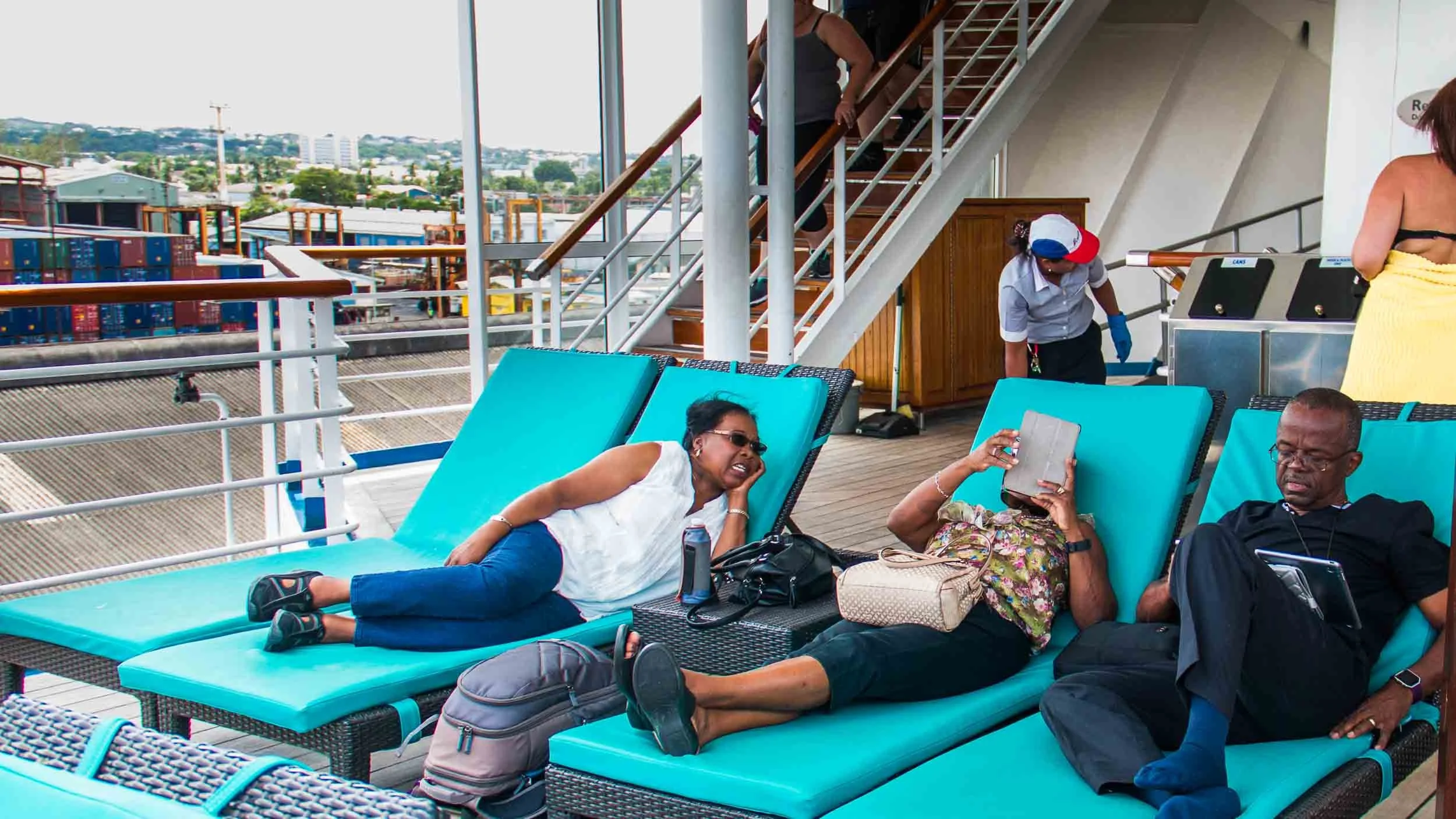 There was no need to rush so we relaxed before disembarking