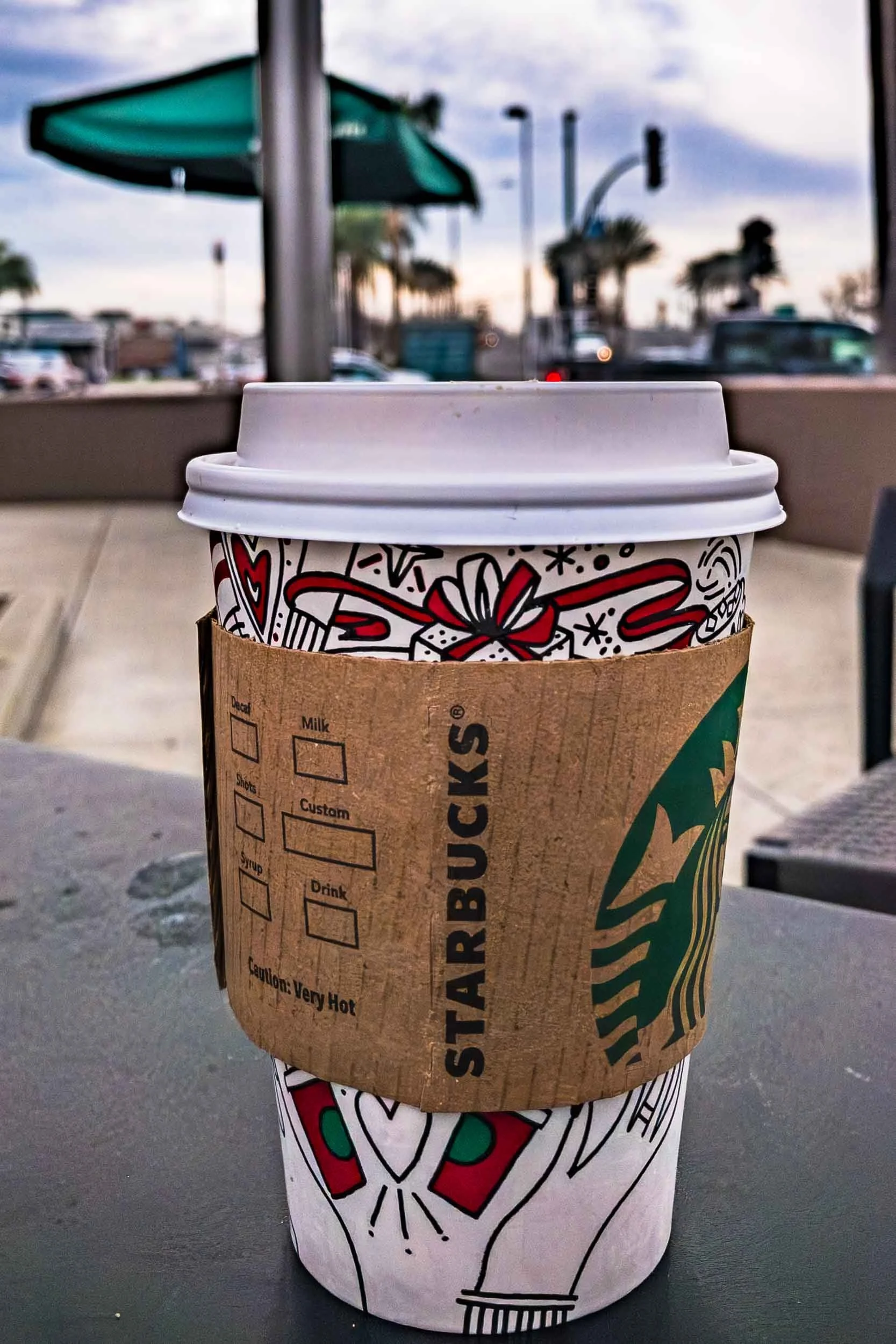 January 3, 2018: Sipping Cappuccino in Tustin.