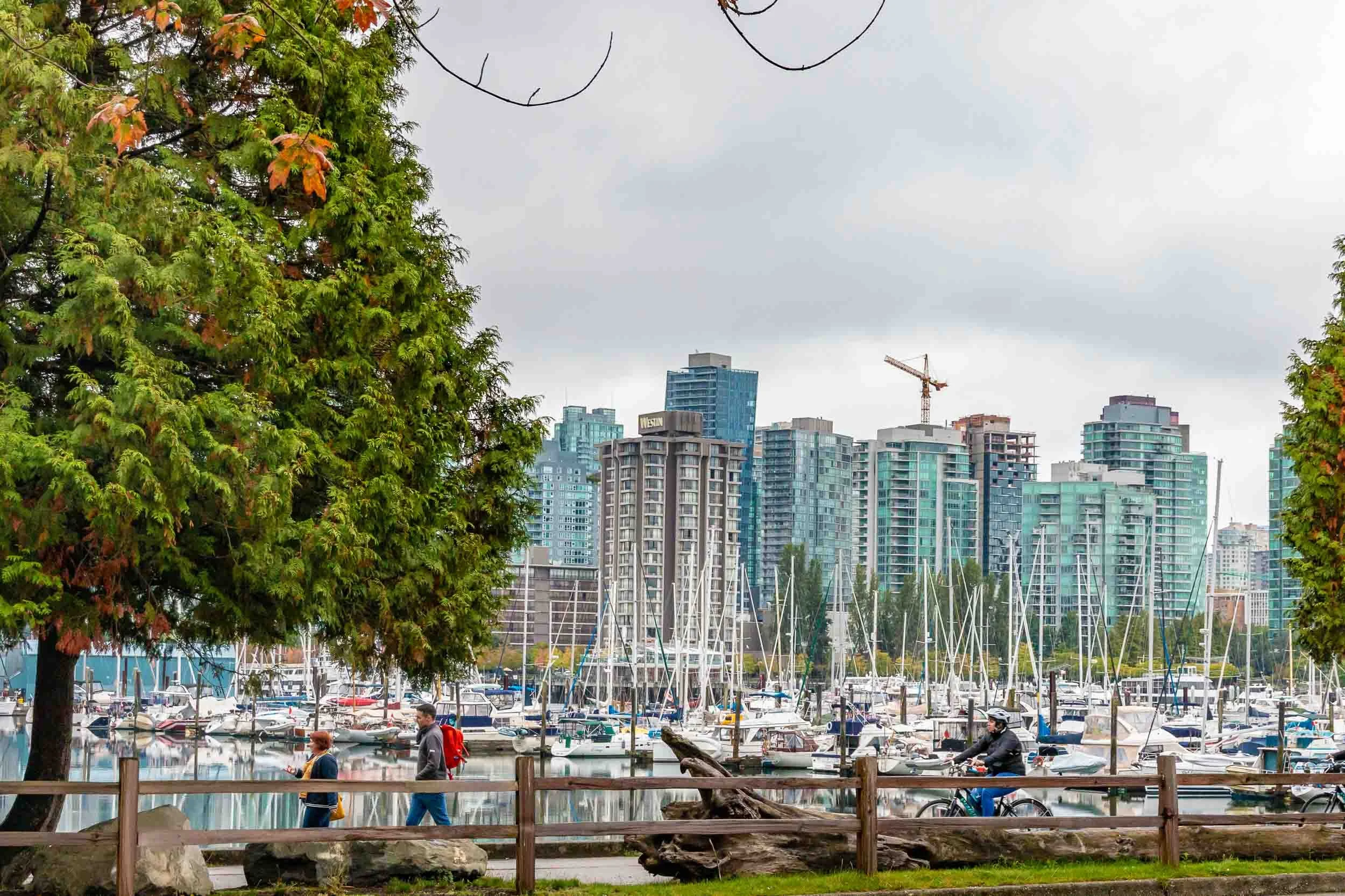 Coal Harbor marina in Vancouver Canada