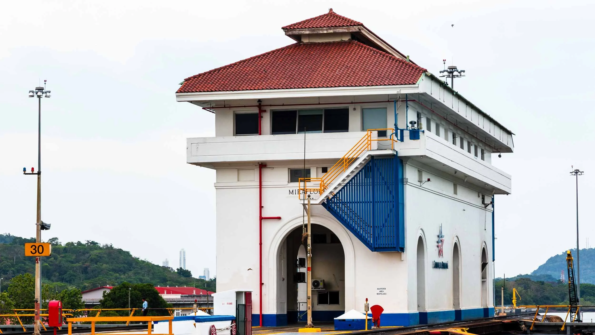 Station at the Miraflores Locks.