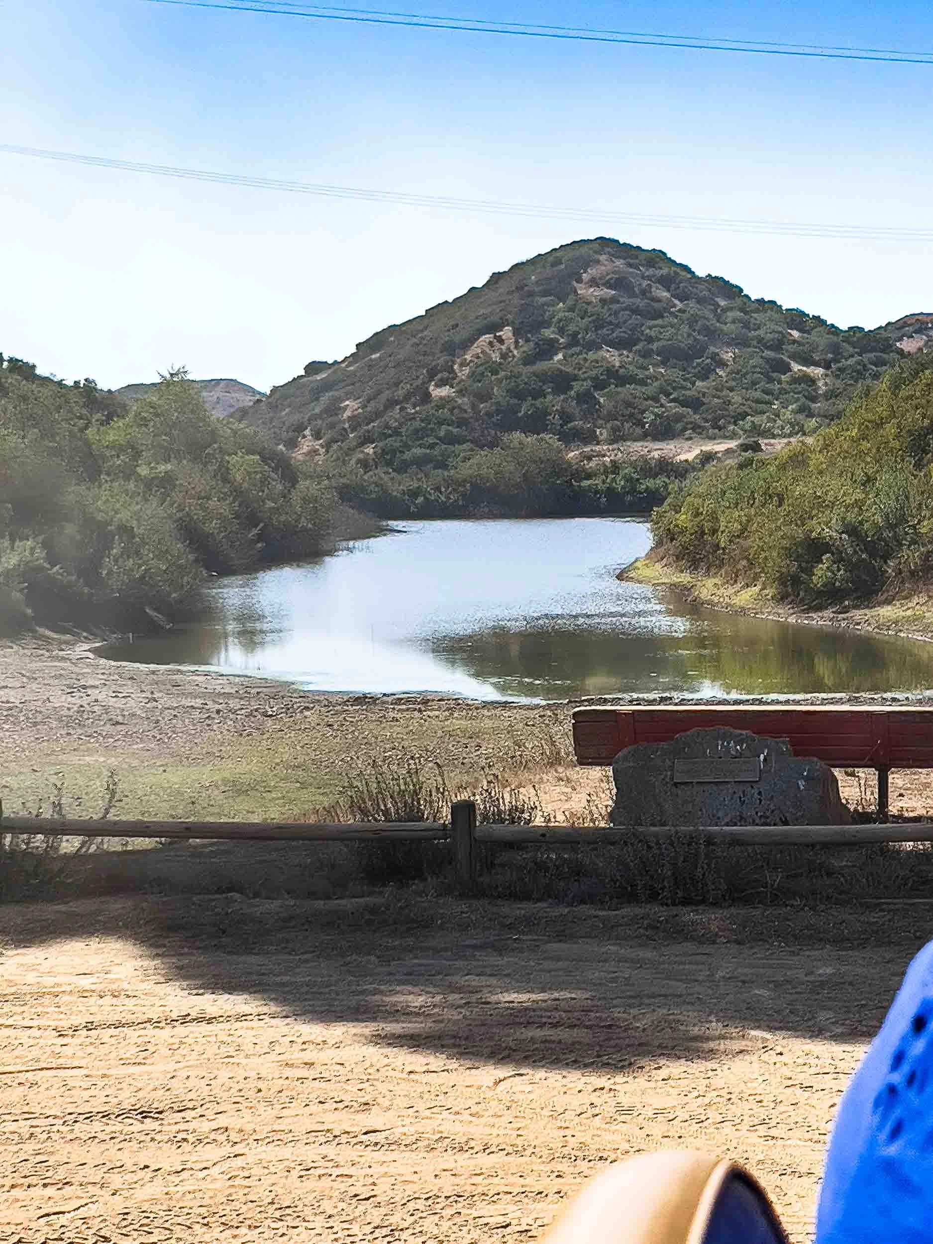 The Haypress Reservoir, also known as Upper Bufffalo Corrals Reservoir. Catalina Island