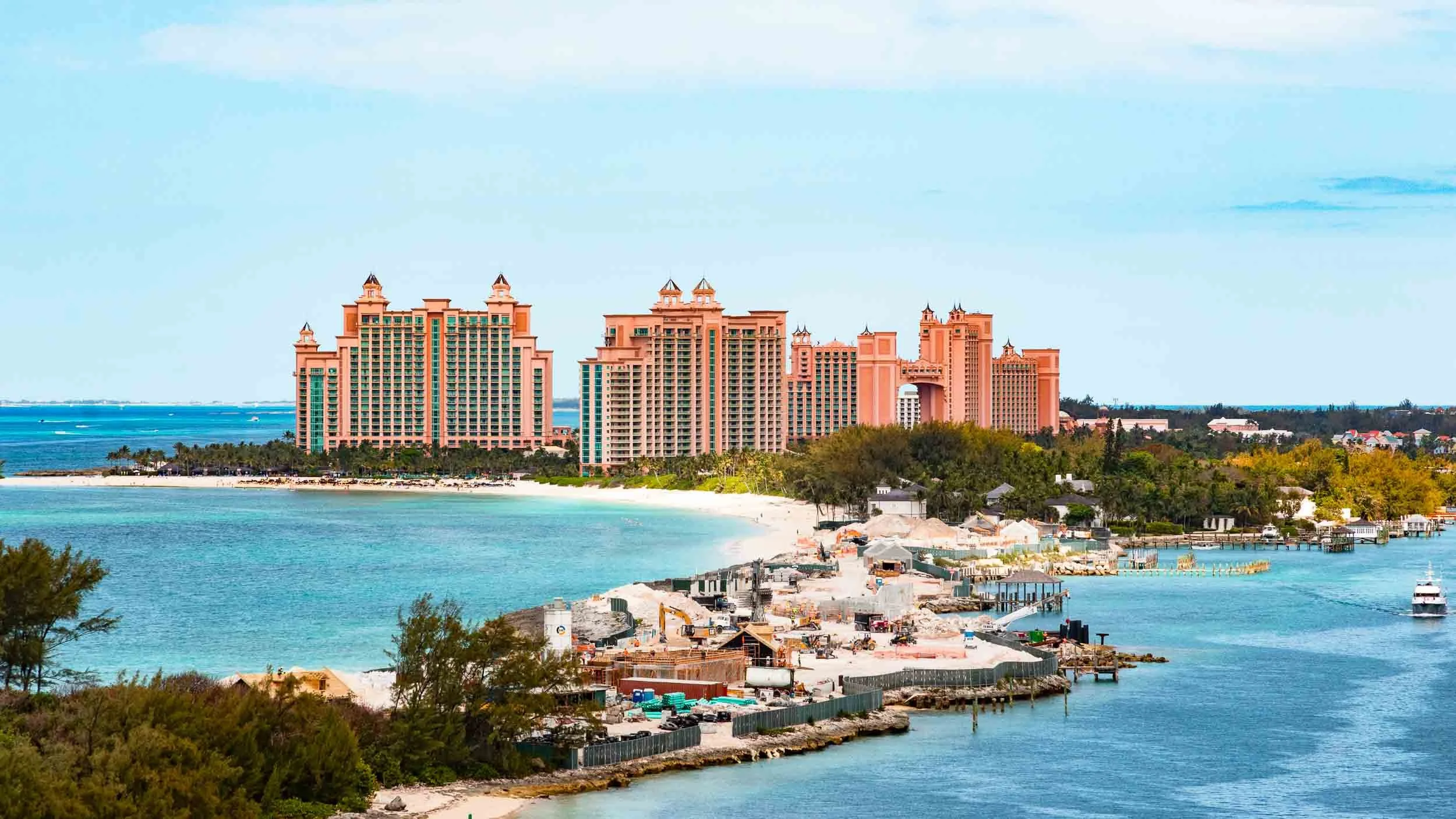 Atlantis Paradise Island towers and the Royal Towers bridge suite that connects them.