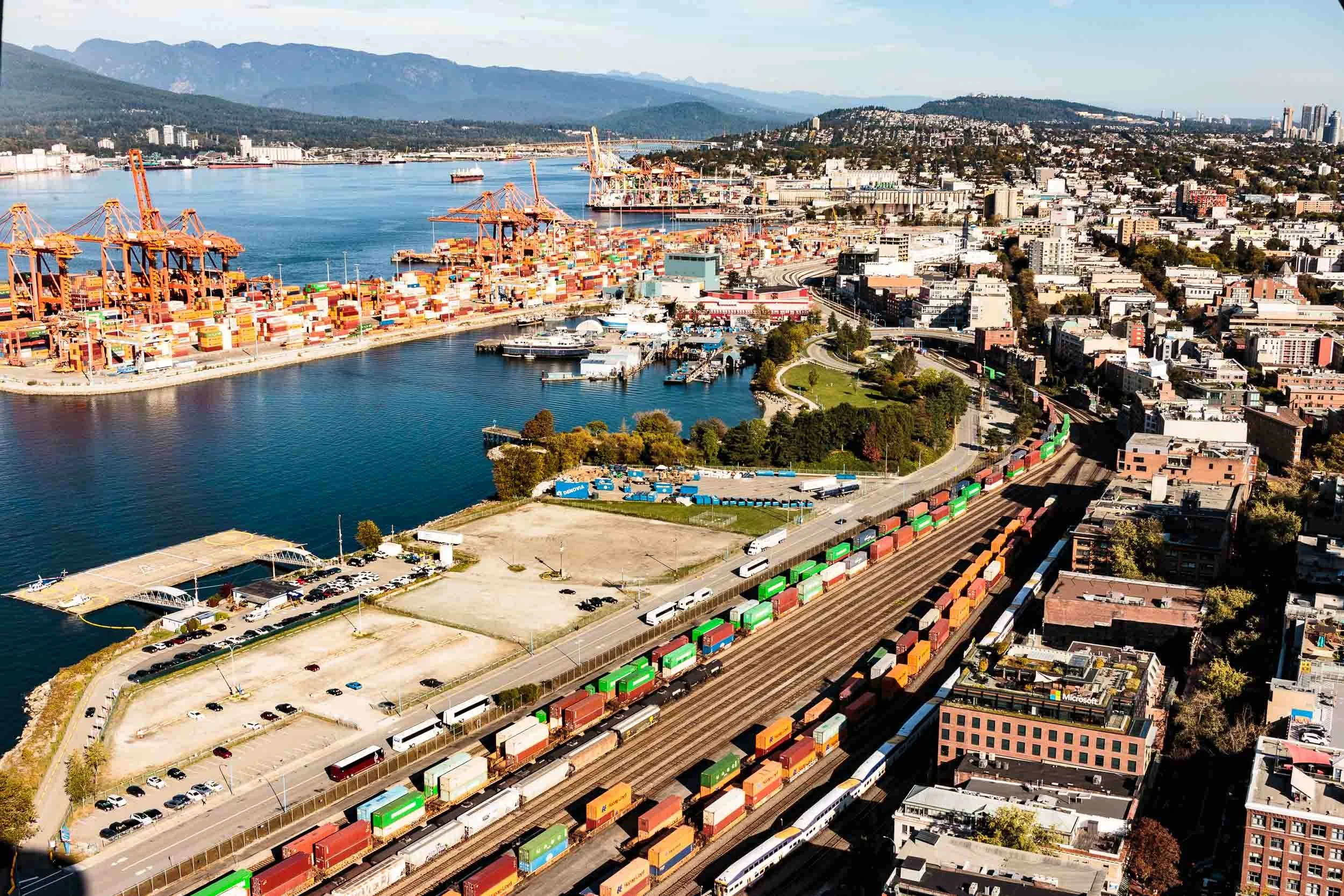 View of the harbor from the Vancouver Lookout.