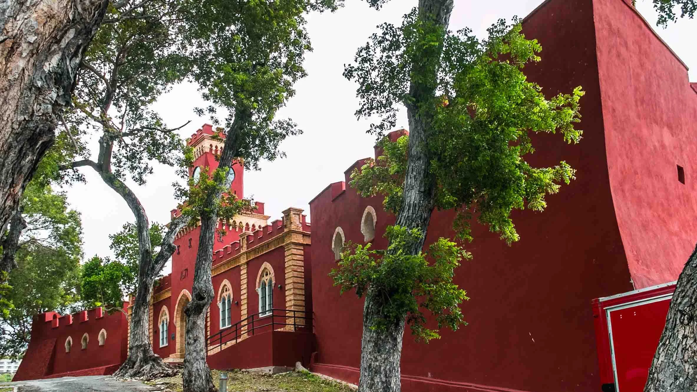 Fort Christian, Charlotte Amalie, the capital of St. Thomas in the U.S. Virgin Islands (USVI).