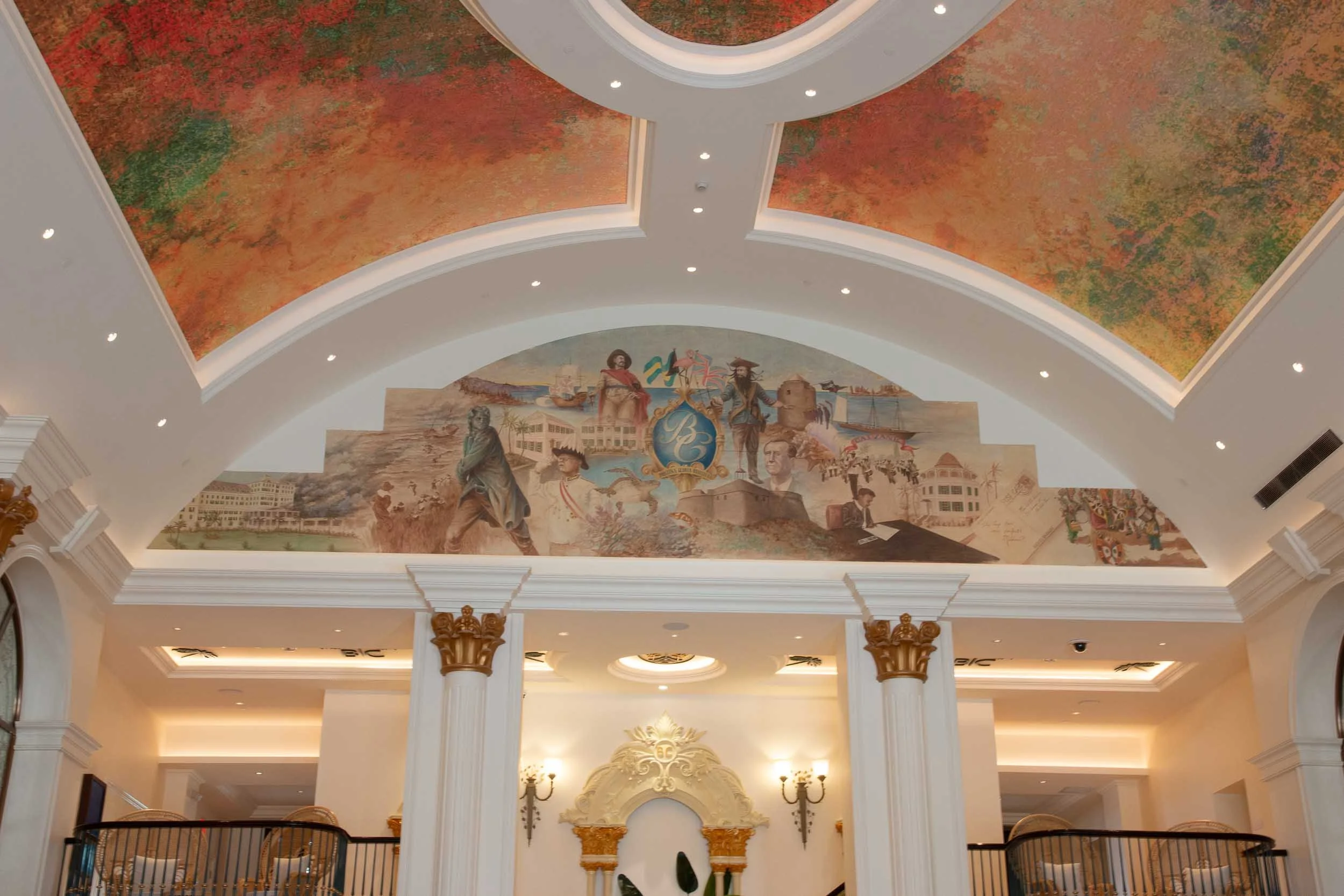 Grand Lobby of the British Colonial Hotel (formerly the British colonial Hilton) in downtown Nassau. 