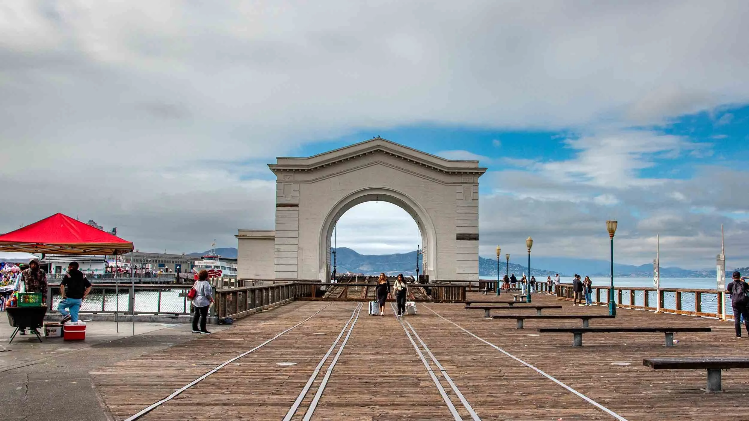 The boardwalk at Pier 39