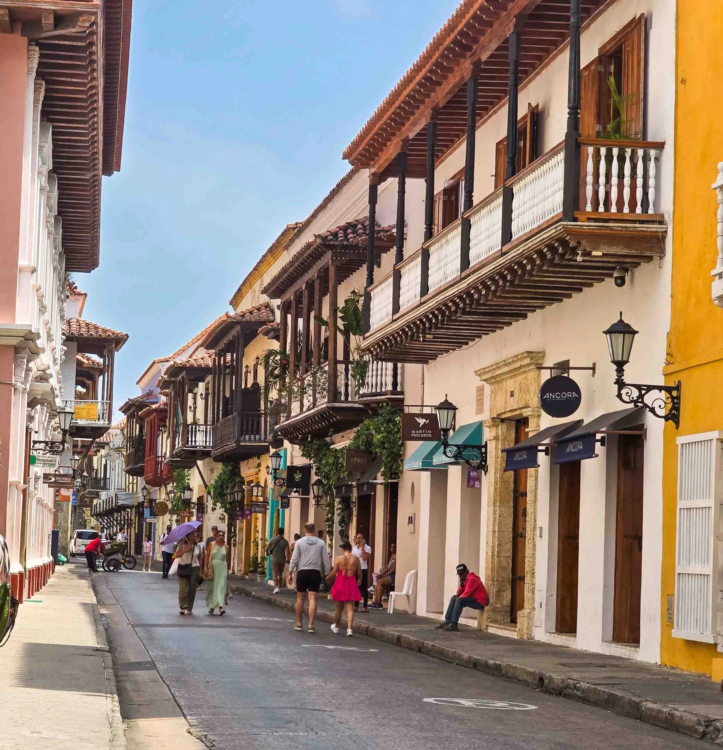 Calle del Arzobispo (Archbishop Street). It runs right through the center of the Old Town directly toward the Plaza de la Proclamation and Santa Catalina de Alejandria Cathedral. [kj]