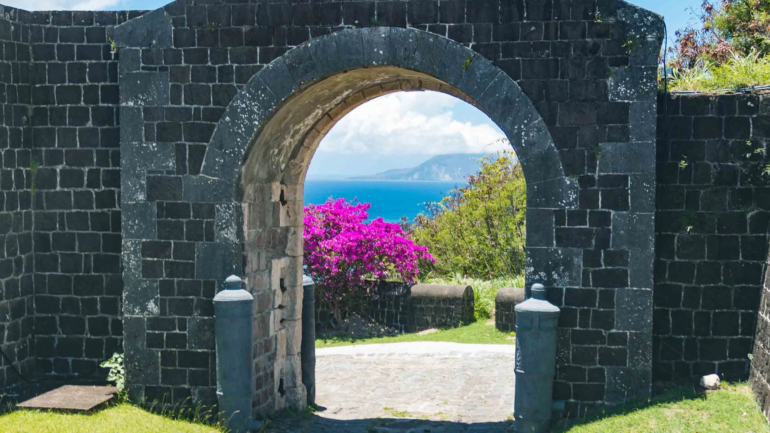 Exiting the gates of Brimstone Hill Fortress National Park. May 5, 2017.