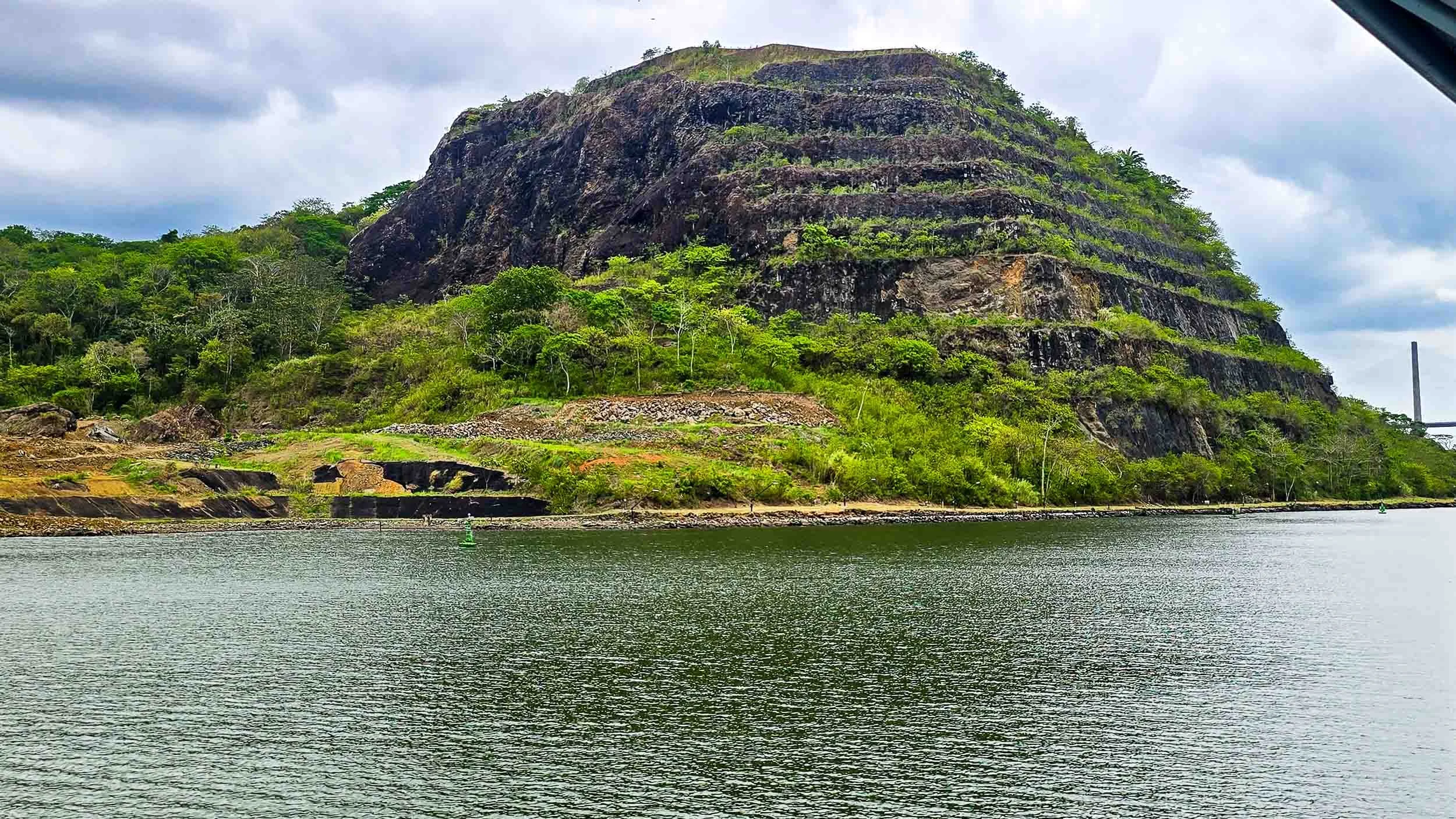 Gold Hill, the highest peak in the Culebra Cut (also known as the Gaillard Cut).