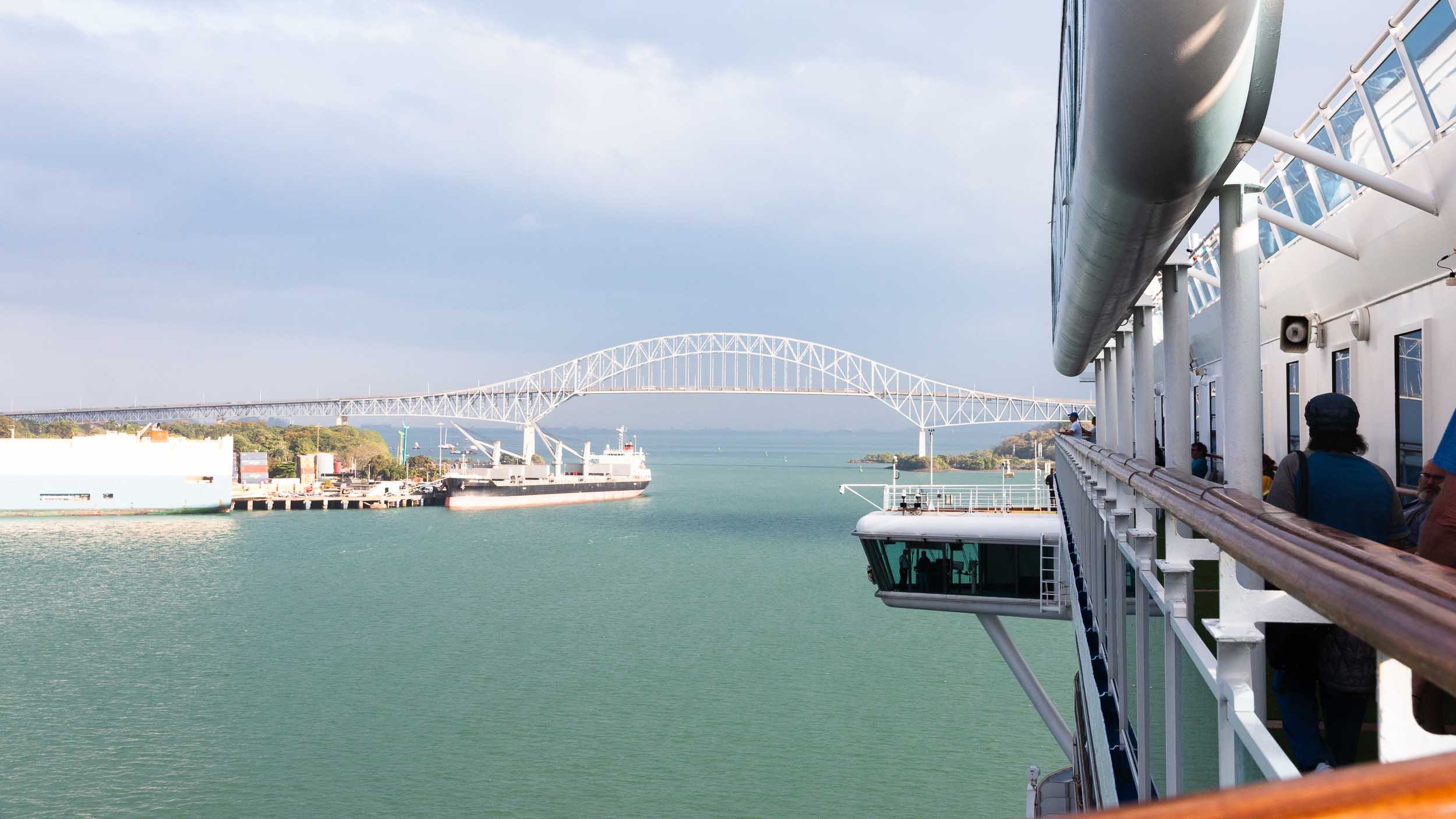 Approaching the Bridge of the Americas