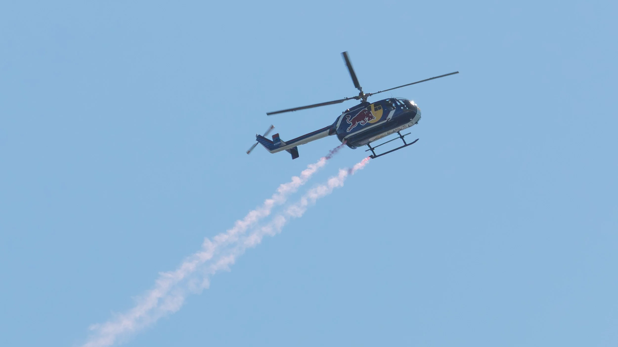 October 1, 2022: Pacific Airshow - Red Bull BO105 C Helicopter