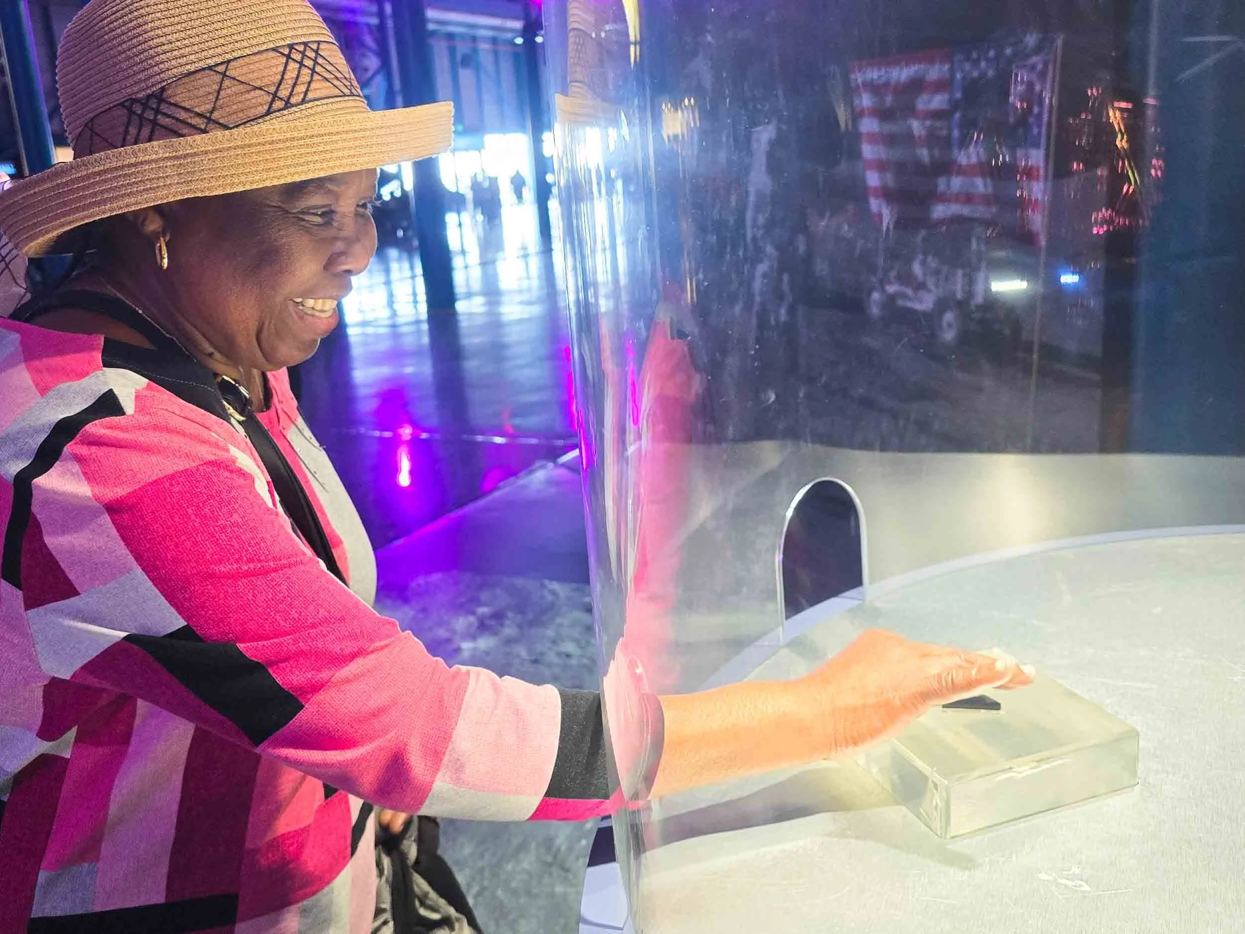 Touching the Moon Rock