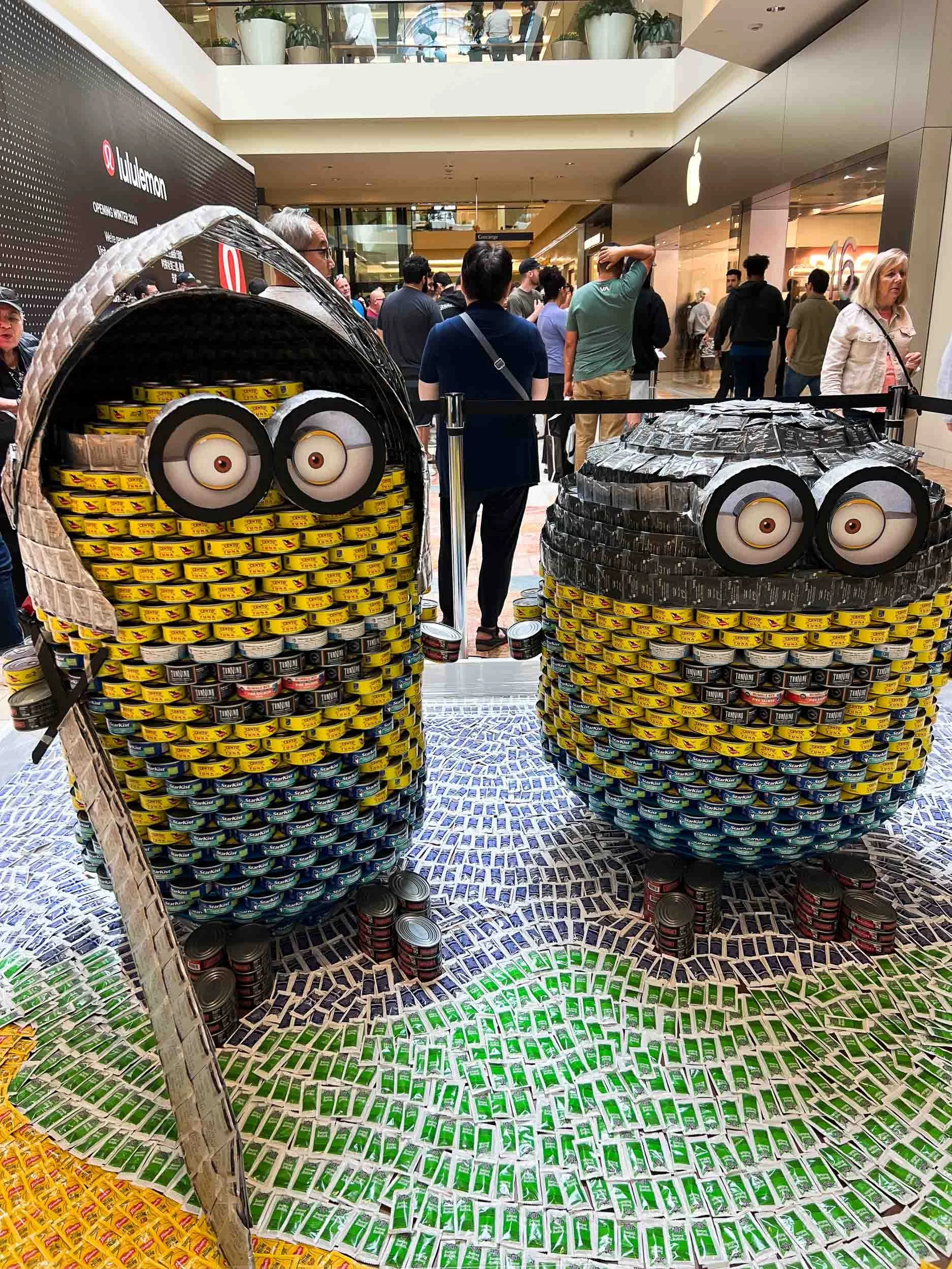 Canstruction at South Coast Plaza, Costa Mesa, California.